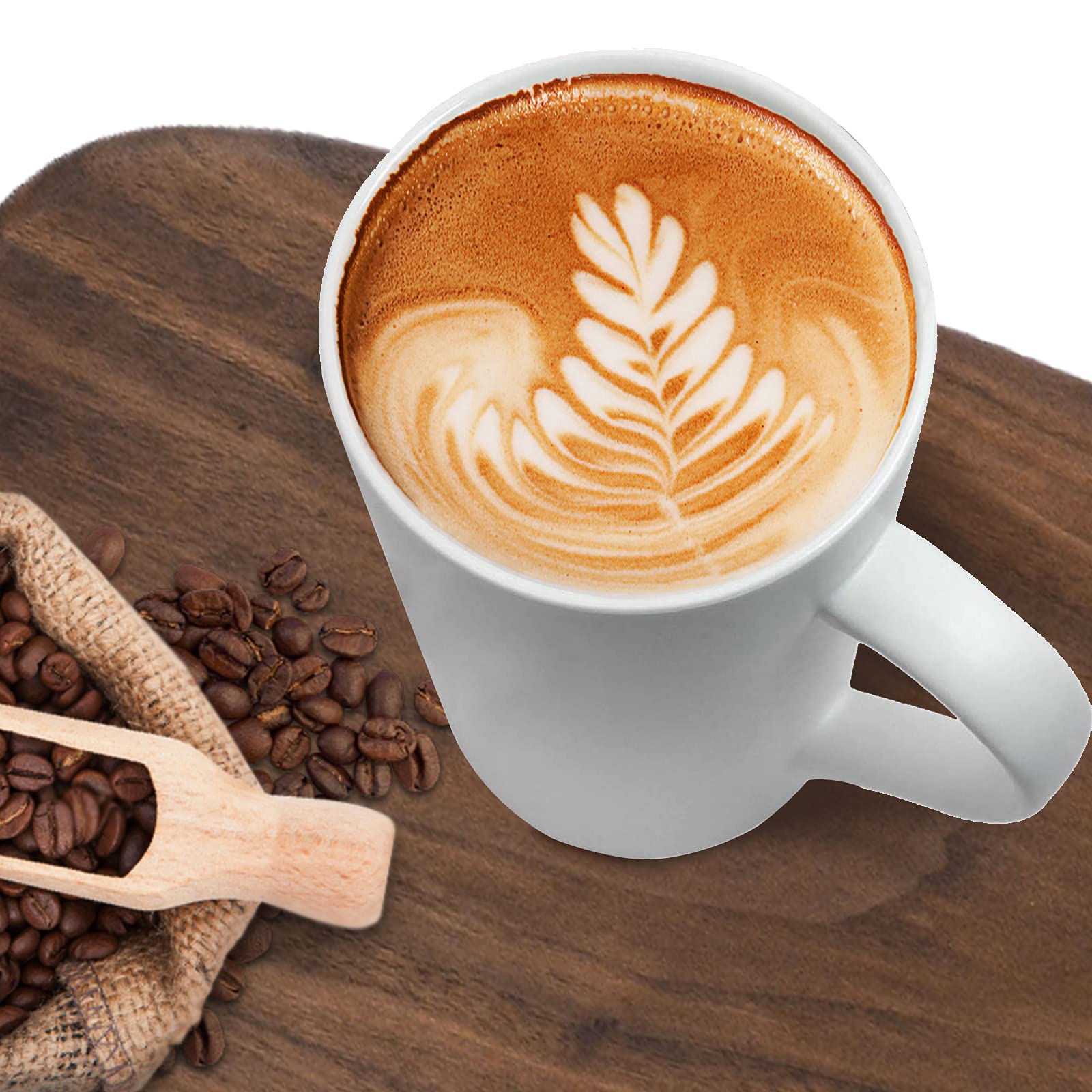 20oz Porcelain Coffee Mugs Set - Large Ceramic Mugs with Handle for Tea, Coffee & Hot Chocolate - Pure White Drinking Cups for Home, Office & Restaurant Use