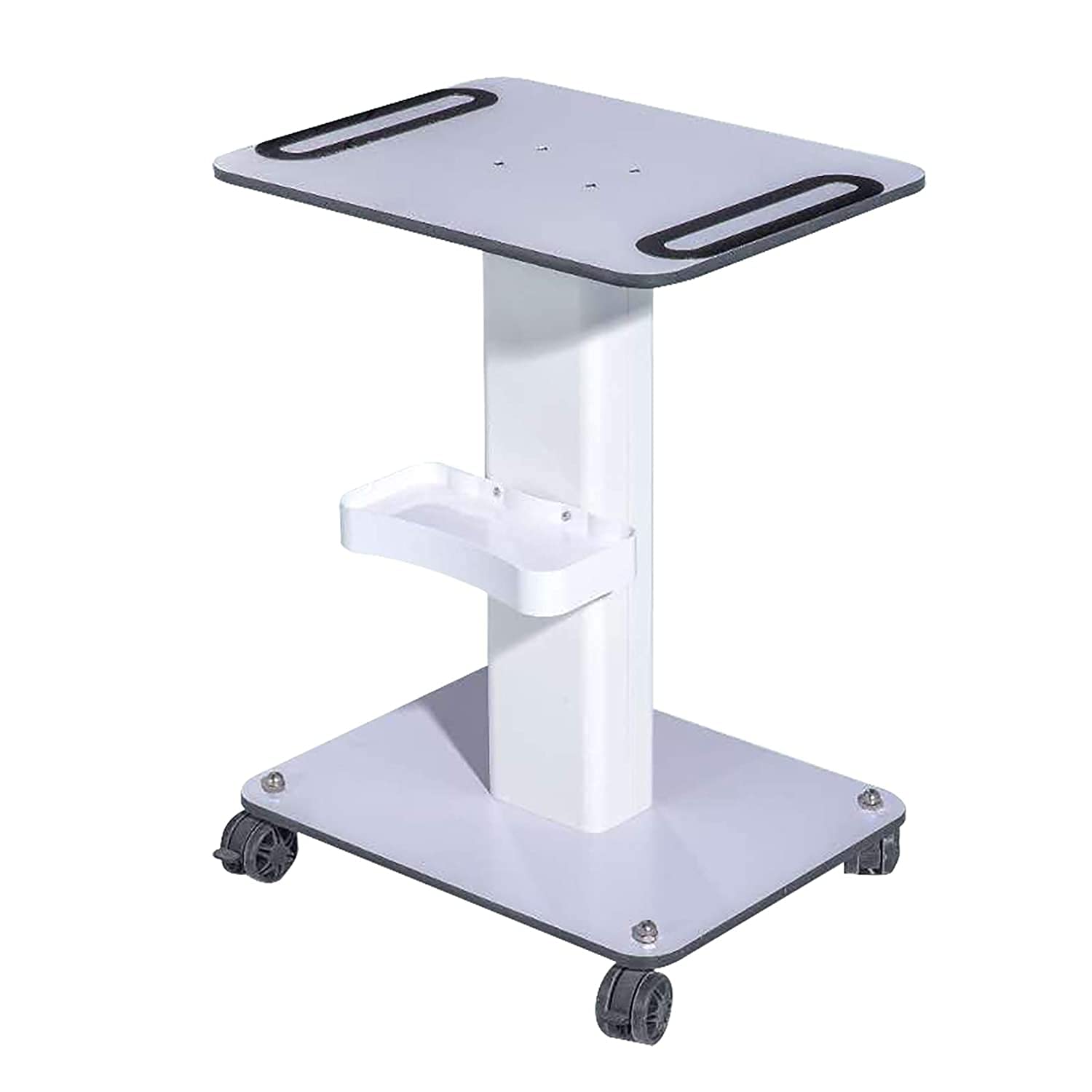 Professional Salon Medical Trolley with Rolling Wheels - Hair Stylist Cart with Large Instrument Tray for Beauty Tools & Supplies - Mobile Storage Solution for Hairdressers & Spa Services - Perfect for Salon Organization & Client Styling (White, Large Table Size)