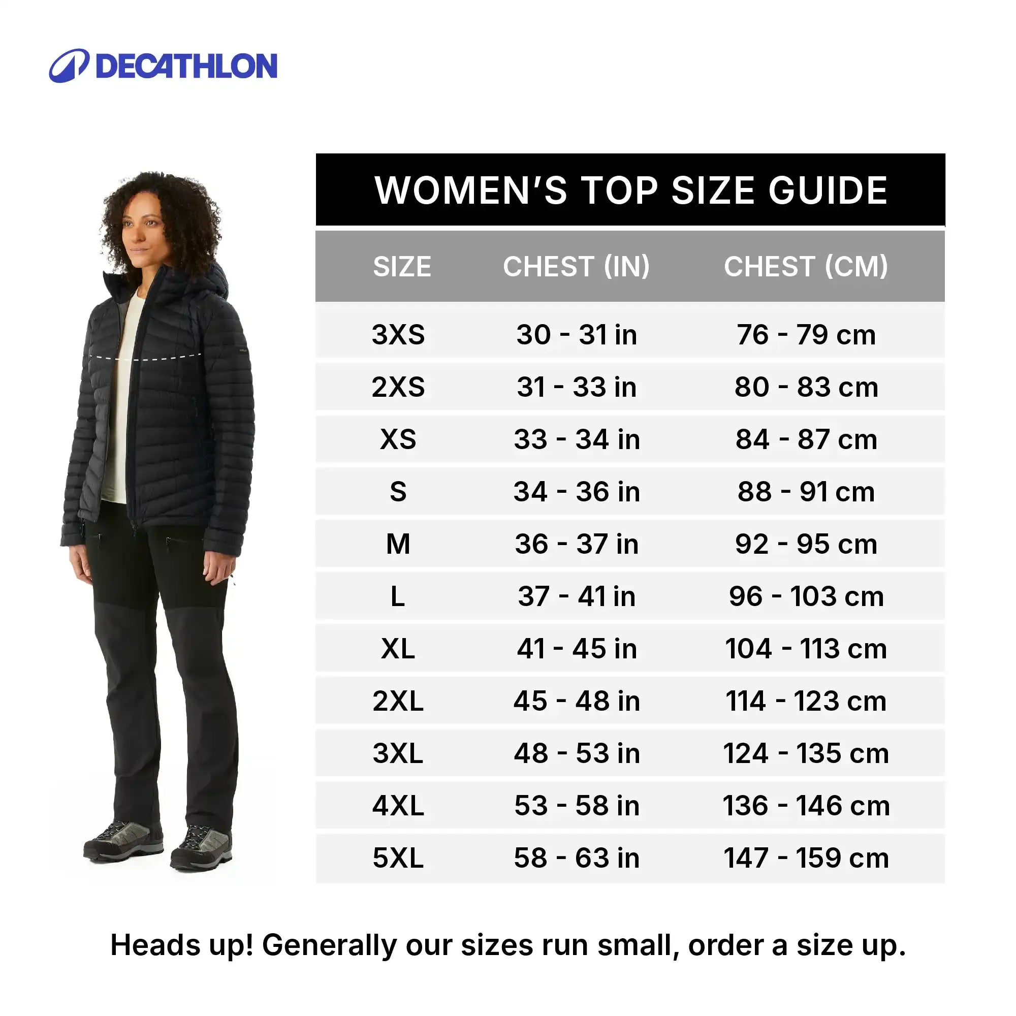 Forclaz Women's MT100 Hooded Down Puffer Jacket - Lightweight Winter Coat for Hiking, Travel & Outdoor Activities | Waterproof Insulated Jacket for Cold Weather