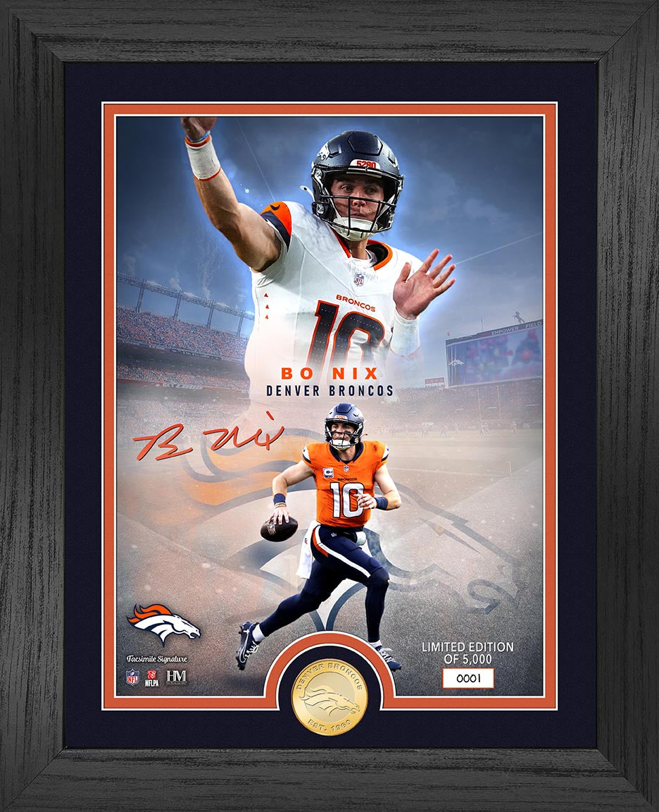 Bo Nix Denver Broncos Commemorative Bronze Coin - Limited Edition Collectible for NFL Fans, Sports Memorabilia, and Coin Collectors | Perfect for Display, Gifts, and Broncos Memorabilia Collections