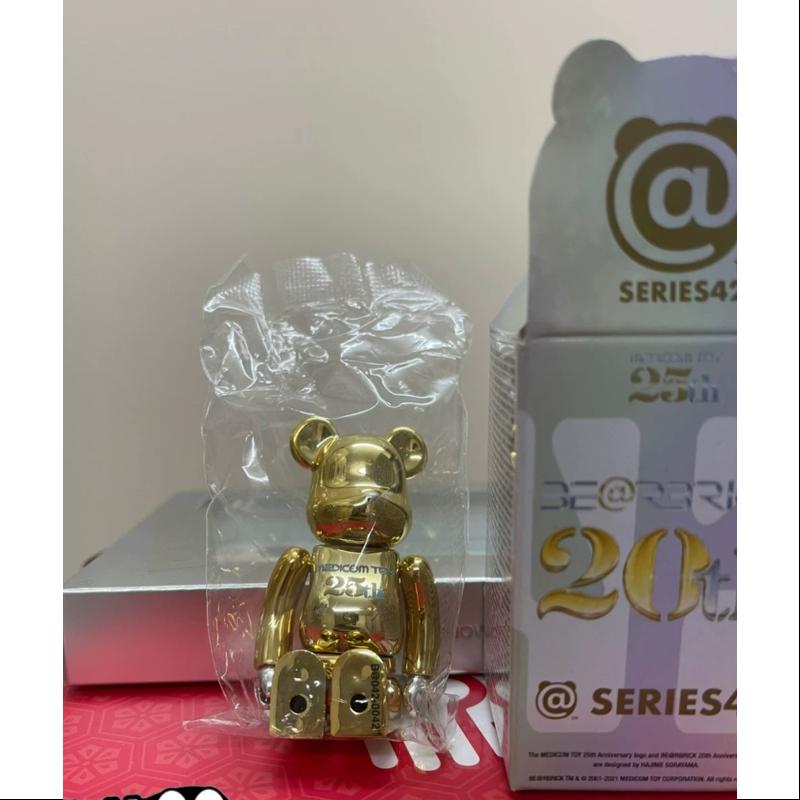 Bearbrick Series 42 SUPER Secret Sorayama Hajime 25th Anniversary Gold 100% Collectible Figure - Perfect for Anime Fans, Art Collectors & Home Decor Display