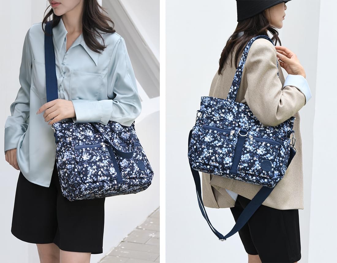 Stylish Nylon Tote Bag for Women - Lightweight Crossbody Purse & Messenger Handbag - Perfect for Work, Travel, and Everyday Use