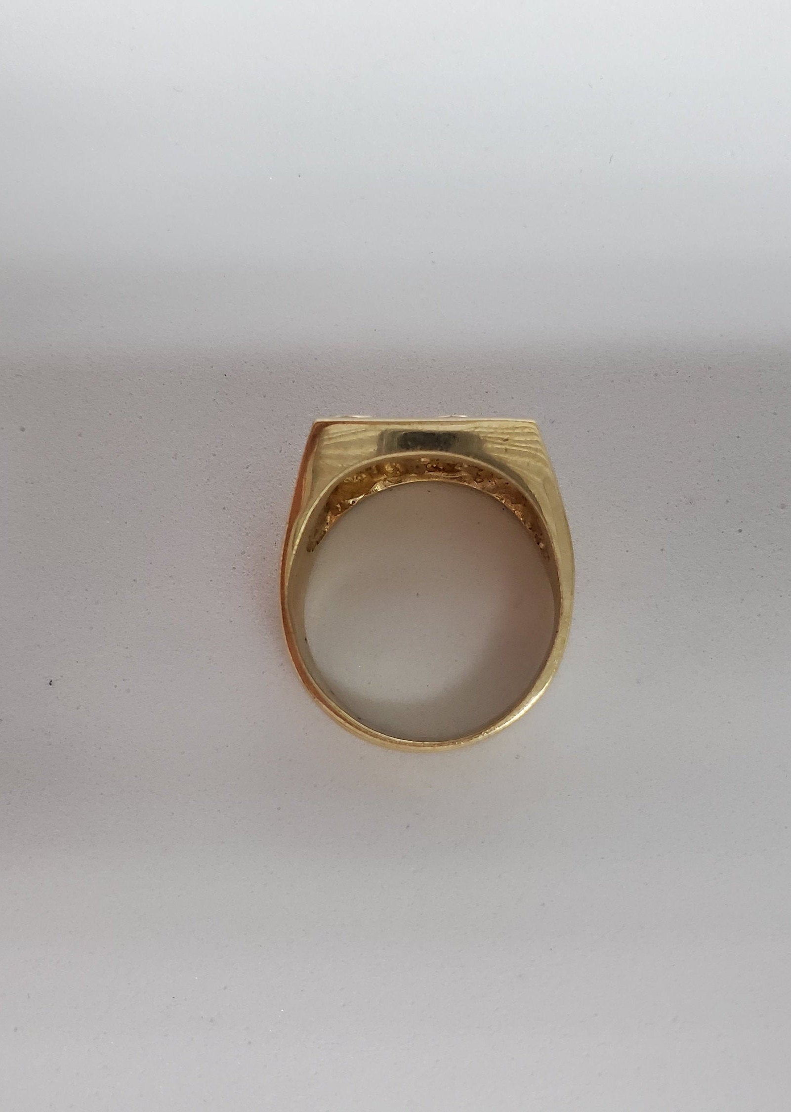 14K Yellow Gold Men's Nugget Ring - Stylish & Durable Jewelry for Everyday Wear, Gifts & Special Occasions