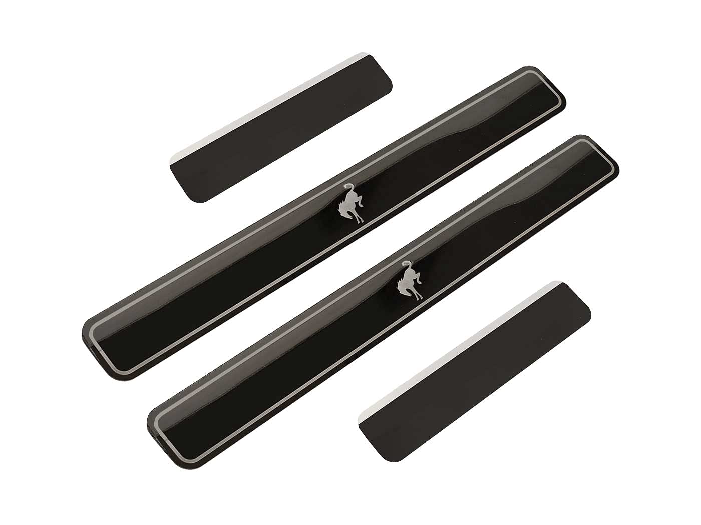 OEM Black Chrome Door Sill Step Plates for 2021-2024 Ford Bronco Sport - Front & Rear Protection - Off-Road Accessories for SUV & Truck Enthusiasts