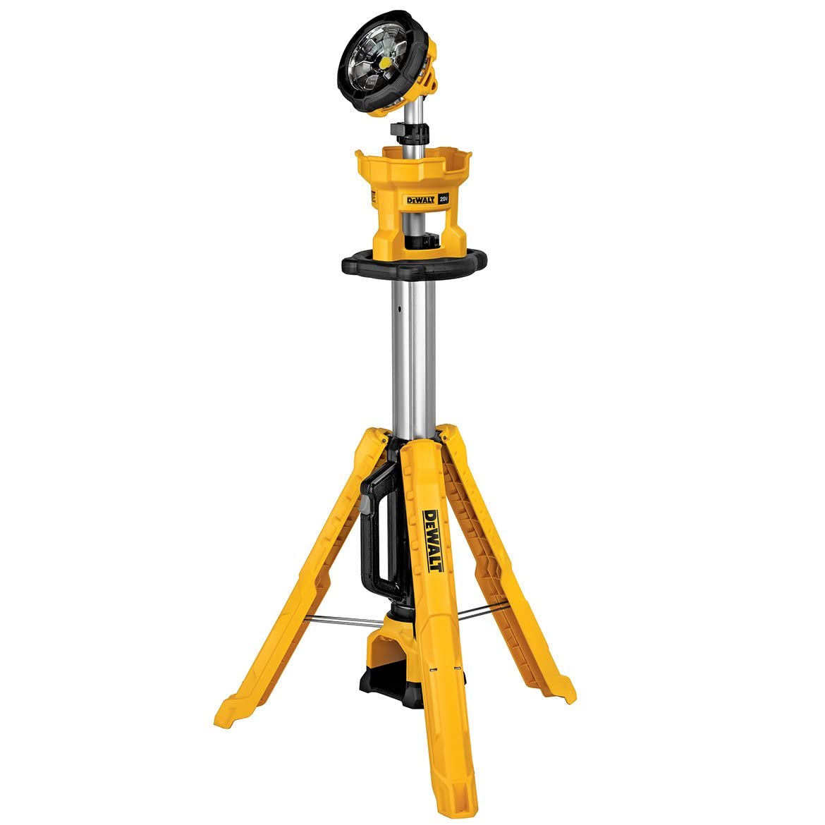 DEWALT 20V MAX LED Work Light with Adjustable Tripod Base - DCL079B (Tool Only) - Perfect for Construction Sites, Garage Repairs & Outdoor Projects
