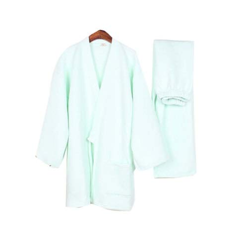 PANDA SUPERSTORE Women's Warm Kimono Pajama Set - Thickened Winter Sleepwear & Loungewear in Mint Green | Cozy Homewear for Relaxing Evenings & Sleepovers