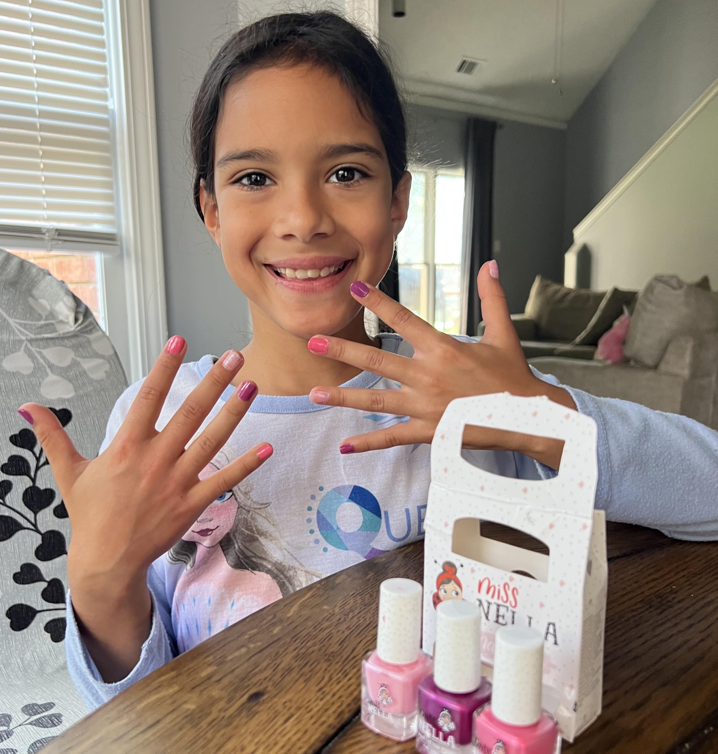 MISS NELLA Sweet Little Pack - Non-Toxic Water-Based Peel Off Nail Polish Set for Kids (3 Colors: Cheeky Bunny, Pink A Boo, Little Poppet) - Safe, Easy to Apply & Remove - Perfect for Birthday Parties, Playdates & DIY Nail Art Fun