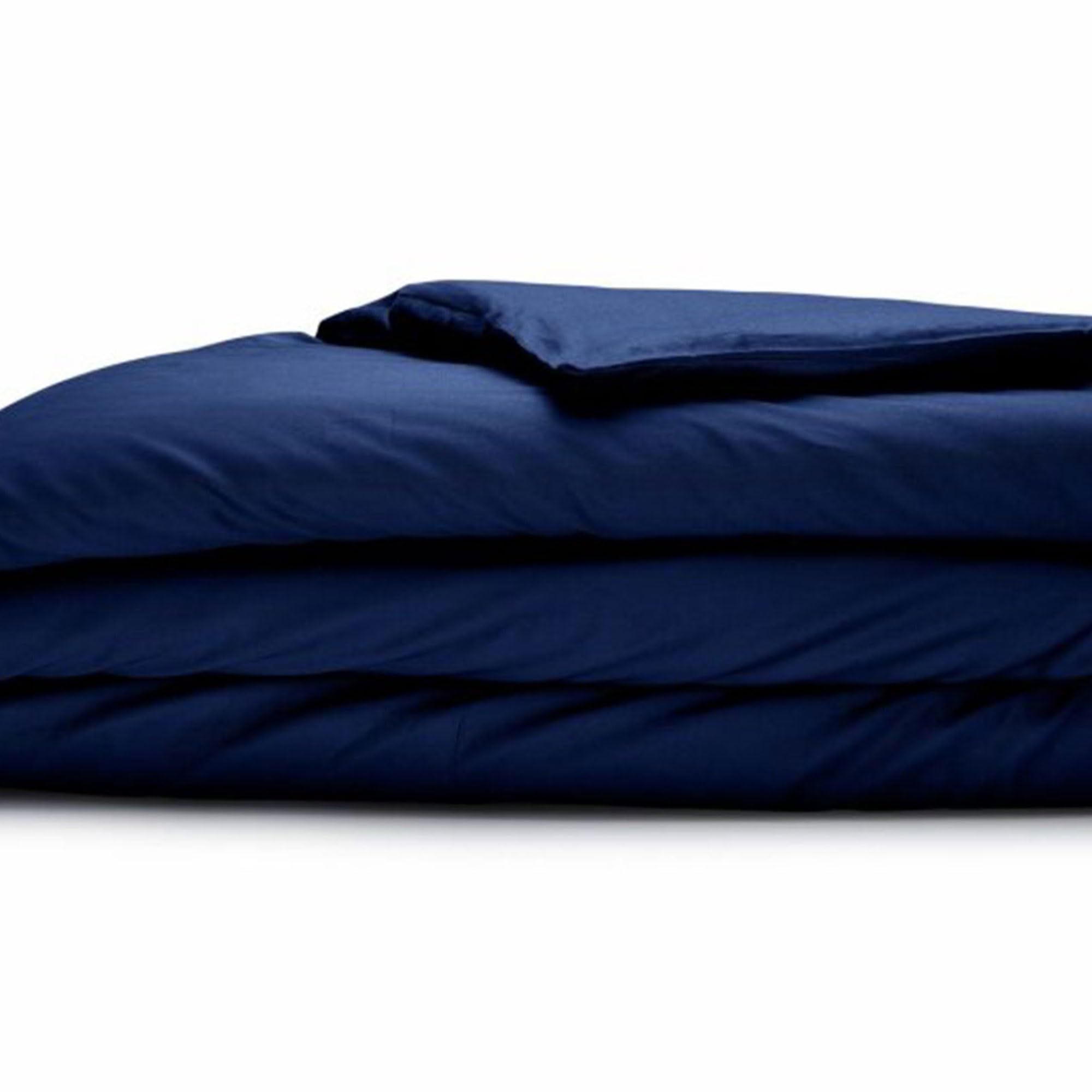 Sleepgram Supima Cotton 400 Thread Count Luxury Duvet Cover - Silver Ion Infused, Machine Washable with Zipper Closure & Travel Bag, King Size, Poseidon Blue - Perfect for Bedroom Decor, Hotel-Style Comfort & Travel Use