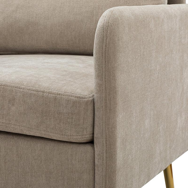 Laertiades Modern Upholstered Accent Armchair with Removable Cushion, Sturdy Metal Legs & High-Density Foam - Perfect for Living Room, Bedroom, or Office Decor
