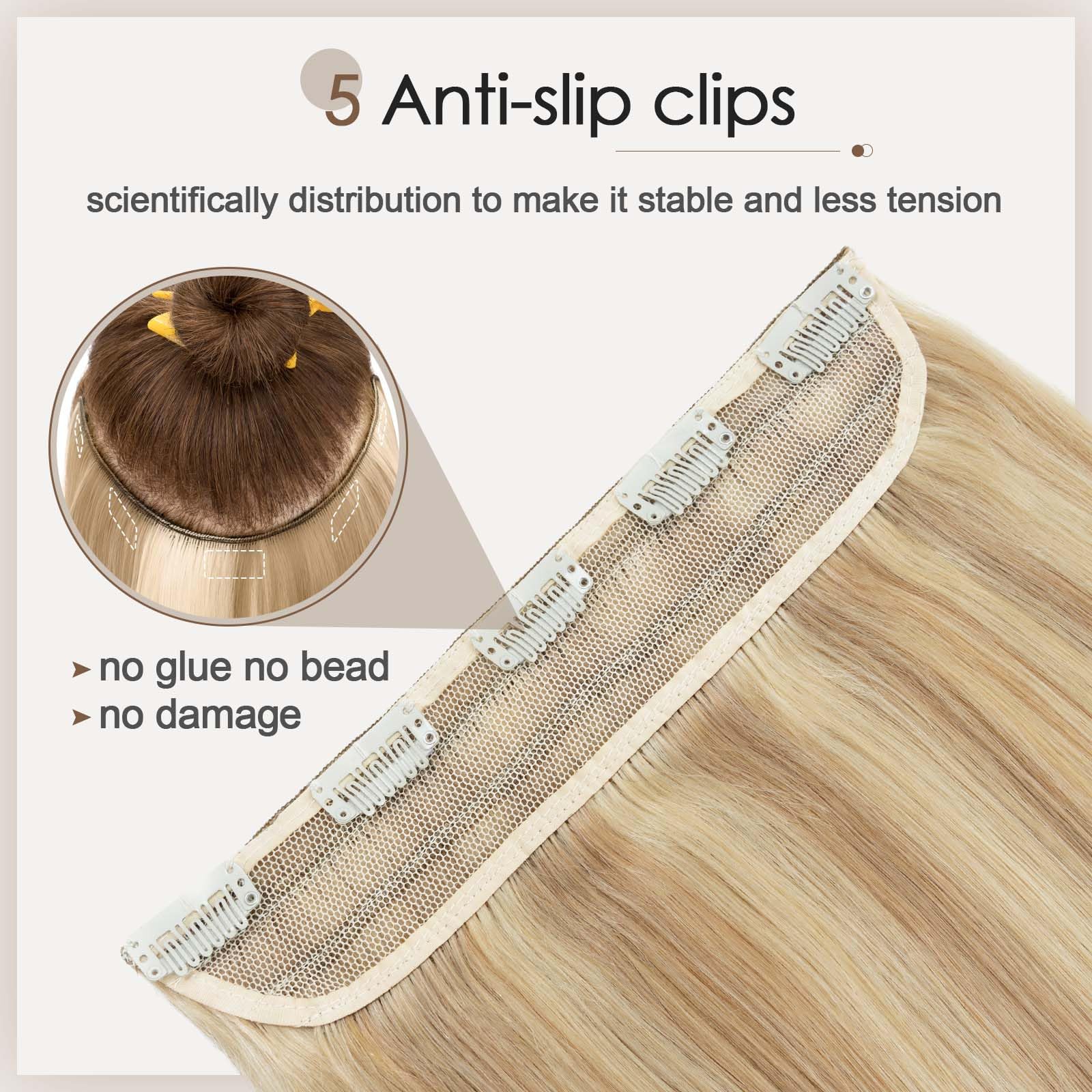 S-noilite Clip in Human Hair Extensions 18