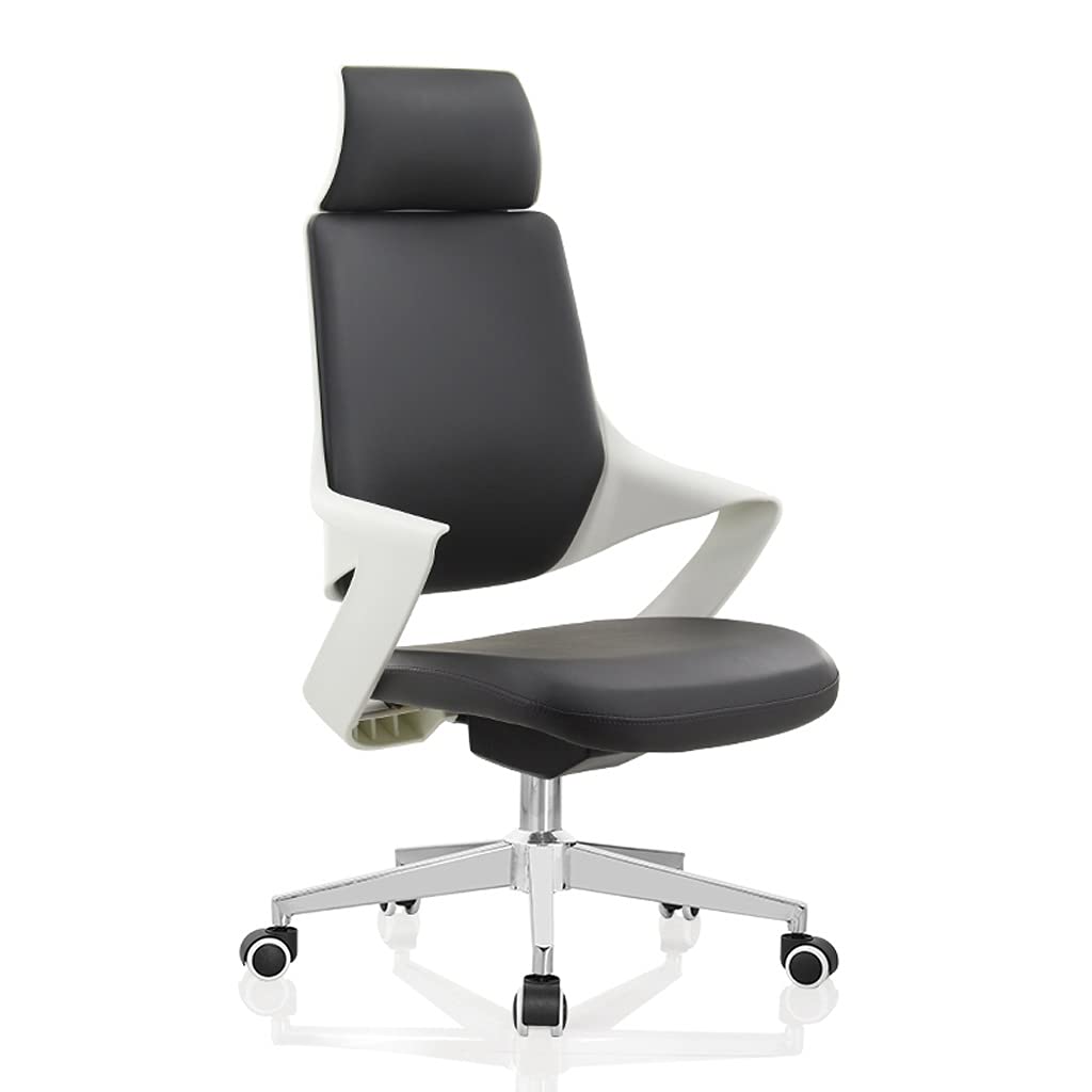 XUHUI Ergonomic Executive Office Chair - Adjustable Height Swivel Desk Chair with Lumbar Support & Armrests, PU Leather Computer Task Chair for Home & Office Workspace (Black) - Perfect for Long Hours of Work, Gaming, and Remote Working