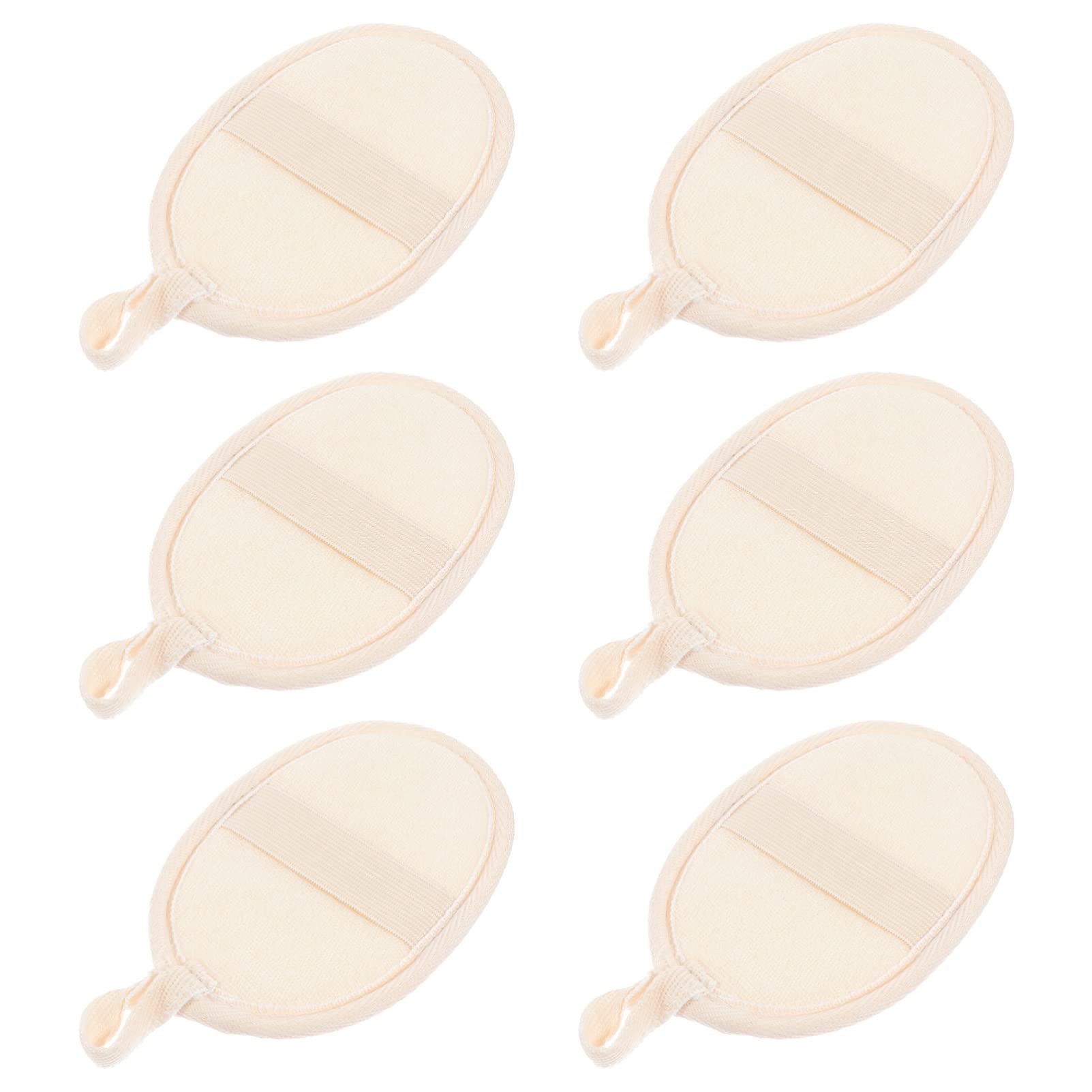 EXCLUZO 6-Pack Natural Loofah Sponge Pads for Exfoliating & Cleansing | Organic Bath Towels & Body Scrubbers | Perfect for Shower, Spa, and Skincare Routine