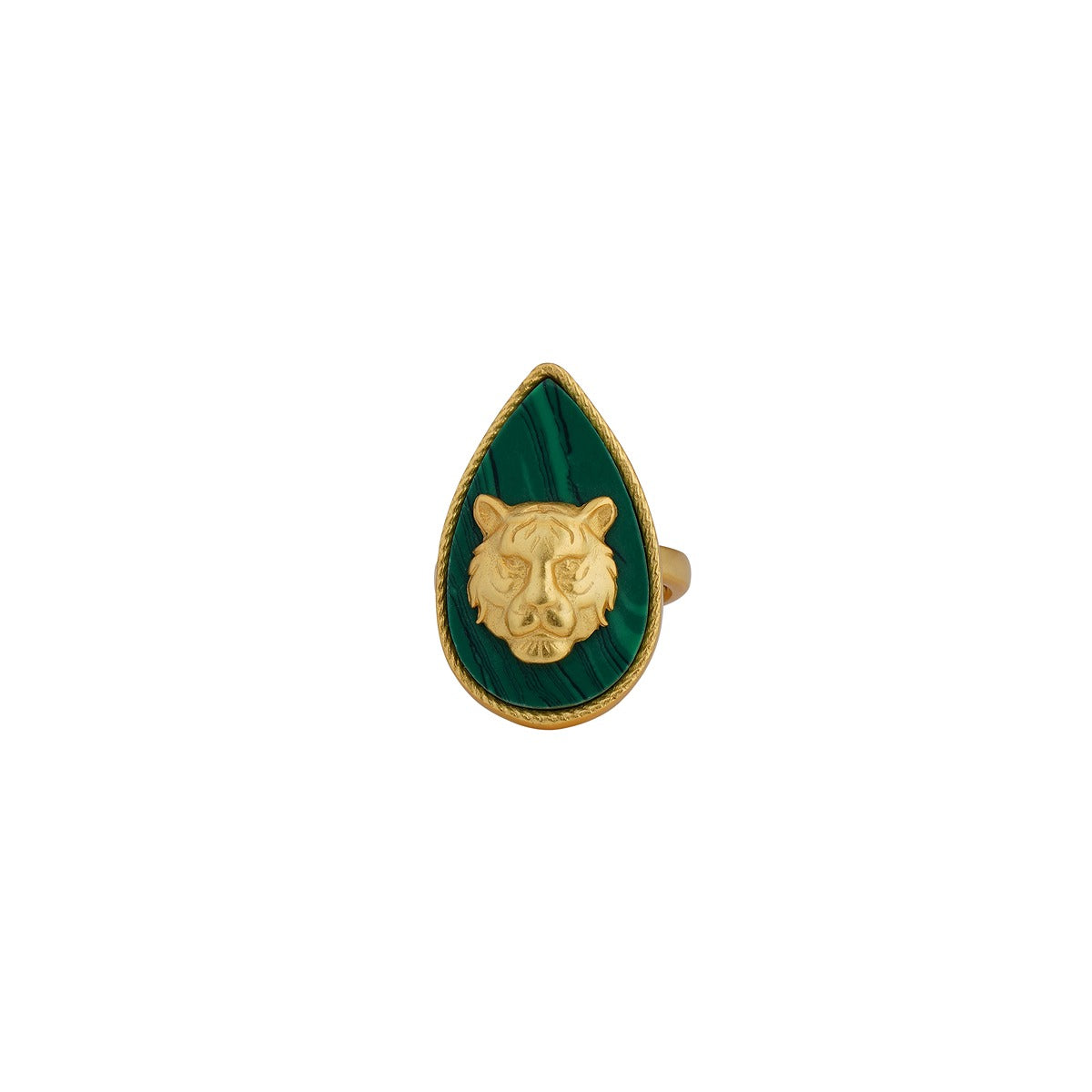 Tigris Charm Gift Box - Tiger Necklace & Ring Set with Genuine Malachite Stone for Women, Unique Jewelry Gift for Birthday, Anniversary, or Special Occasions | Perfect for Boho, Nature Lovers & Spiritual Healing