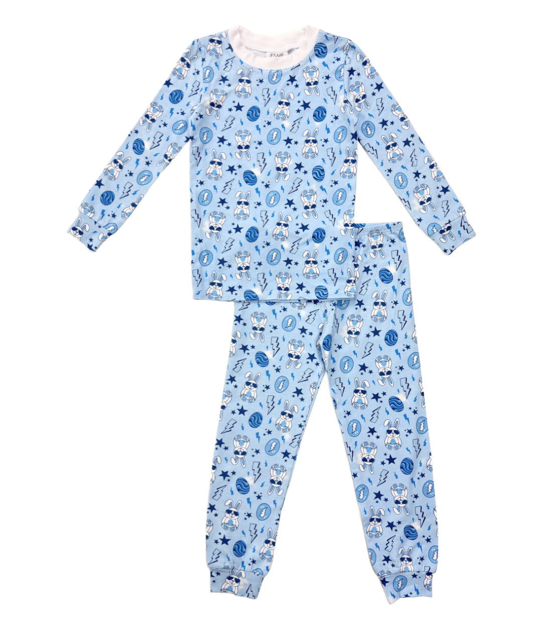 Blue Bunny Pajama Set for Women - Soft & Cozy Sleepwear for Nighttime Comfort - Perfect for Relaxing at Home, Lounging & Bedtime