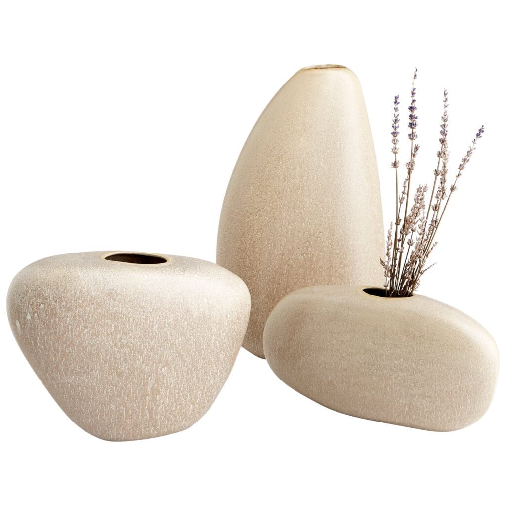 Cyan Design 10834 Pebble Vase - Olive Glaze Medium Ceramic Home Decor for Living Room, Dining Table, Office & Wedding Centerpiece