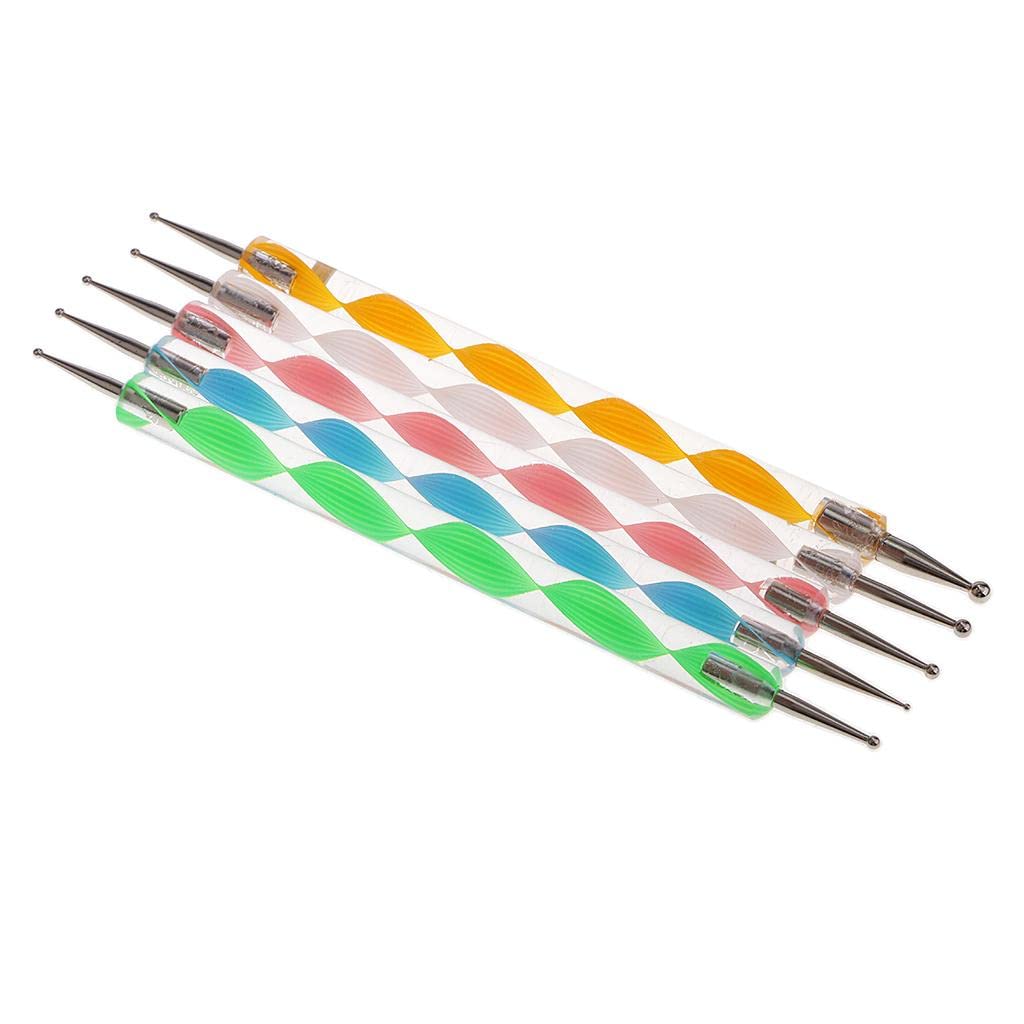 VMS INDIA 5-Piece Spiral Head Pen Drill Point Needle Set for Nail Art, DIY Clay Modeling & Crafting - Perfect for Nail Design, Polymer Clay Sculpting and Jewelry Making