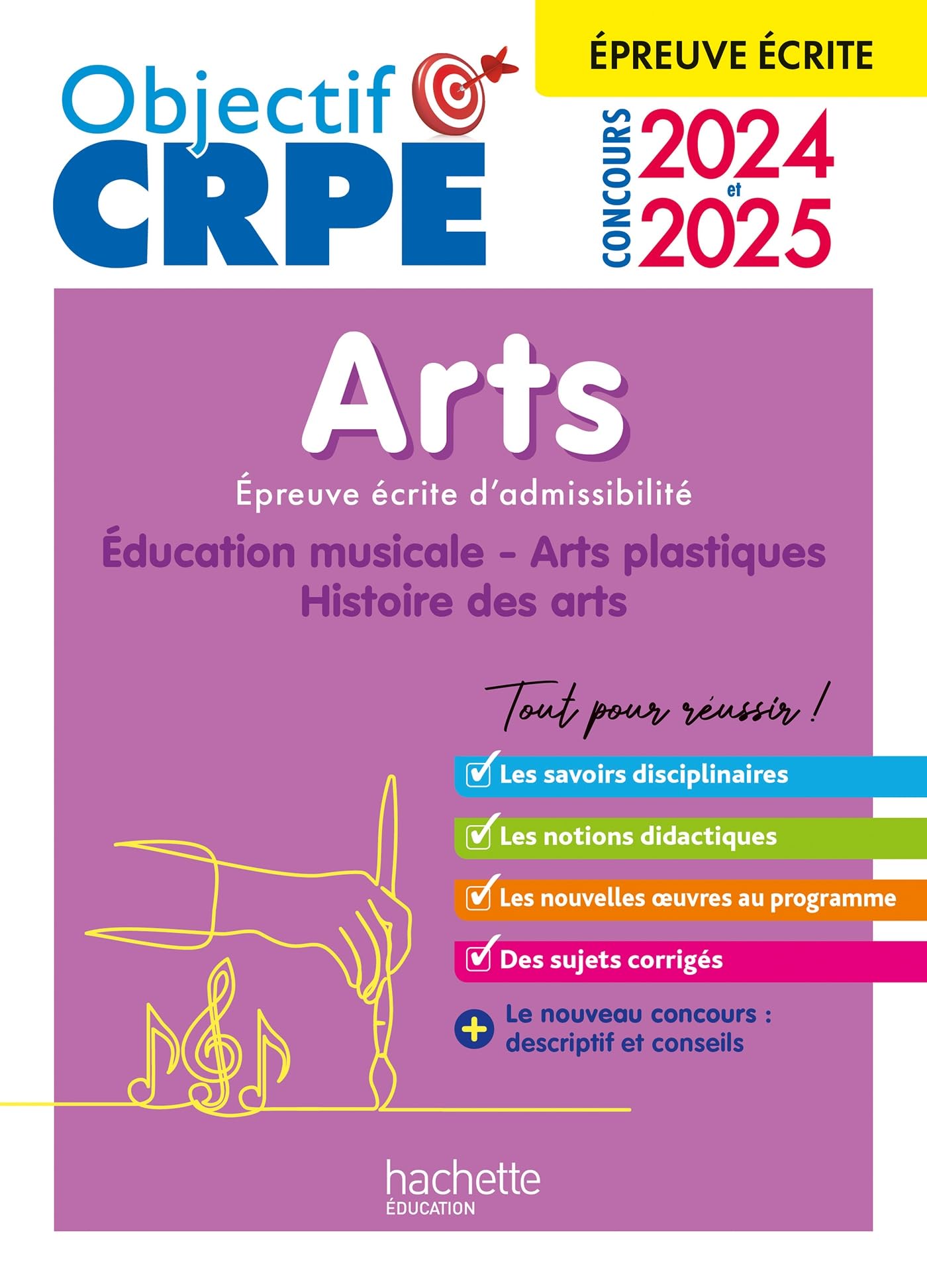 CRPE 2025 Arts Exam Preparation Book - Study Guide for Written Admission Test | Teacher Certification Test Prep for Visual Arts & Music Education