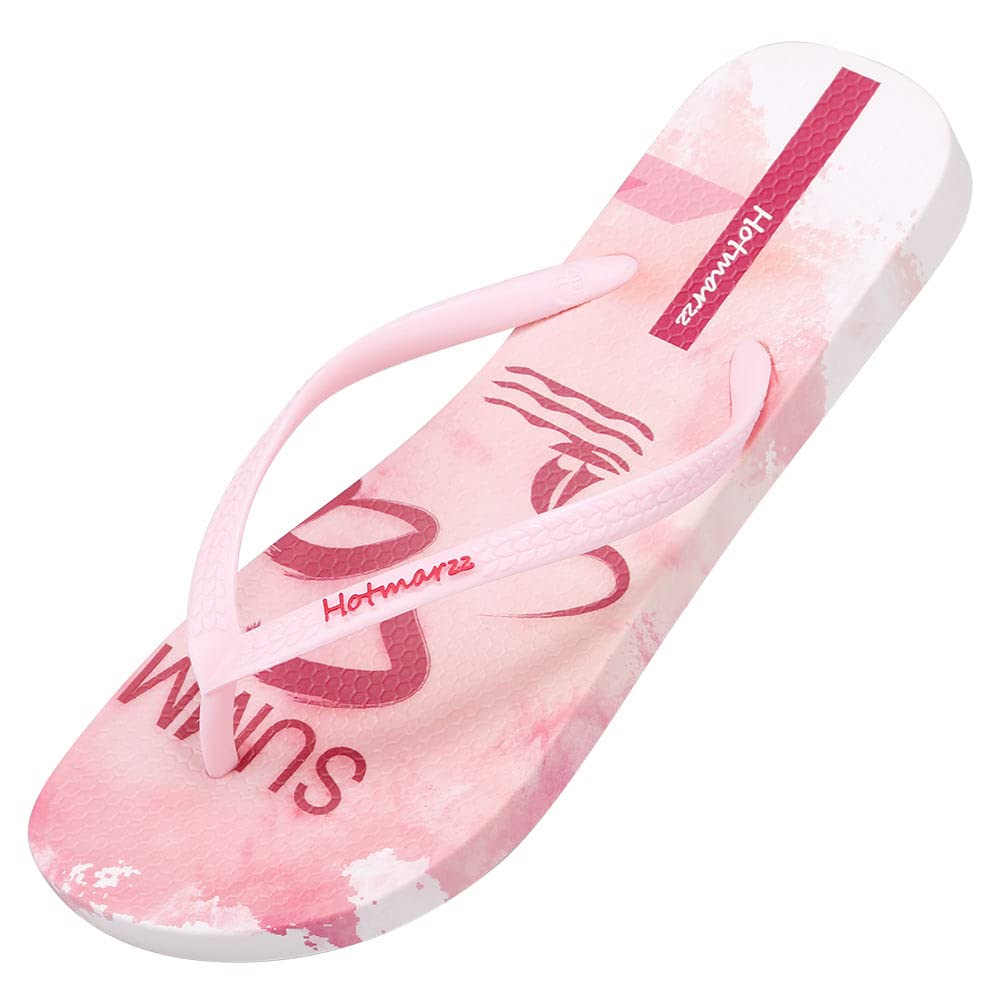 Hotmarzz Women's Flip Flops - Colorful Printed Summer Sandals for Beach, Pool & Vacation - Comfortable Fashion Slippers for Women