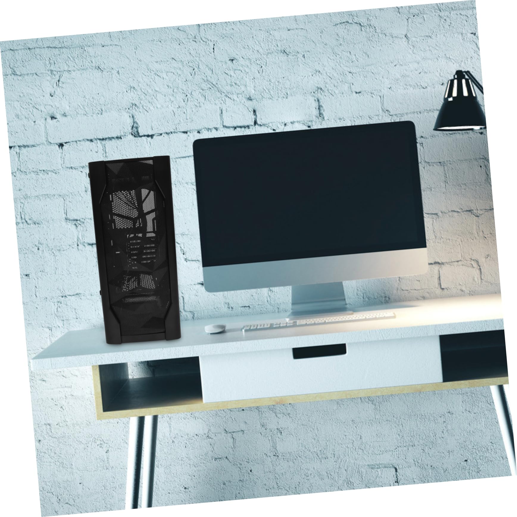 Lurrose Replacement Computer Case for Desktop PC - Side View Gaming Tower Case for Internet Cafe, Home & Office Use