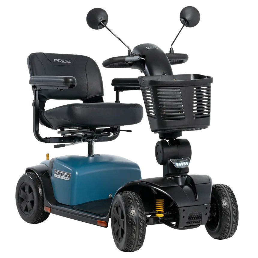 Pride Victory Platinum Mobility Scooter - Lightweight & Portable Electric Scooter for Adults & Seniors - Perfect for Indoor & Outdoor Use, Shopping, Travel & Daily Commute