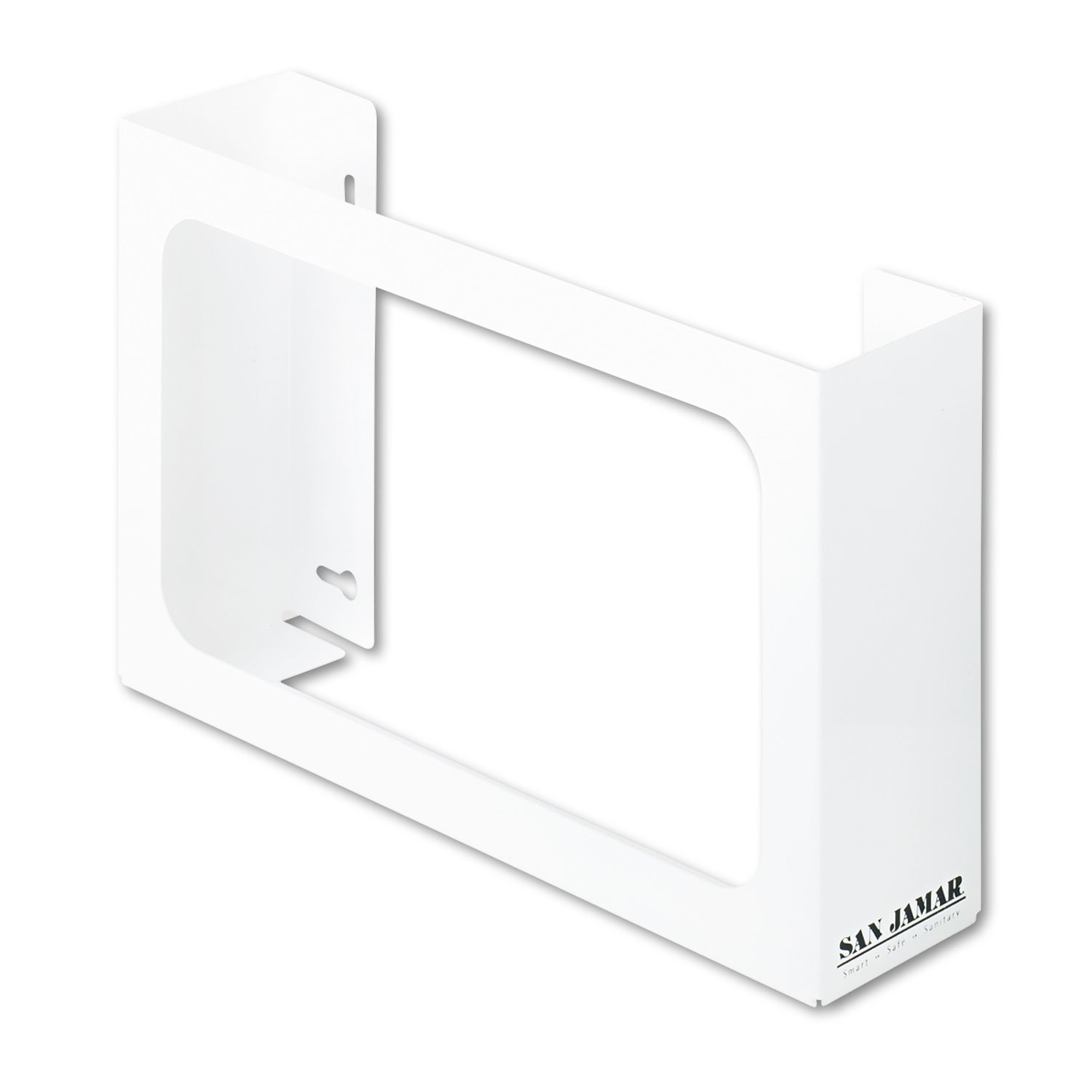 San Jamar White Enamel Disposable Glove Dispenser - Wall Mounted Glove Box for Restaurants, Hospitals & Food Service - SJMG0804 - Hygienic Solution for Kitchen, Healthcare & Cleaning Professionals