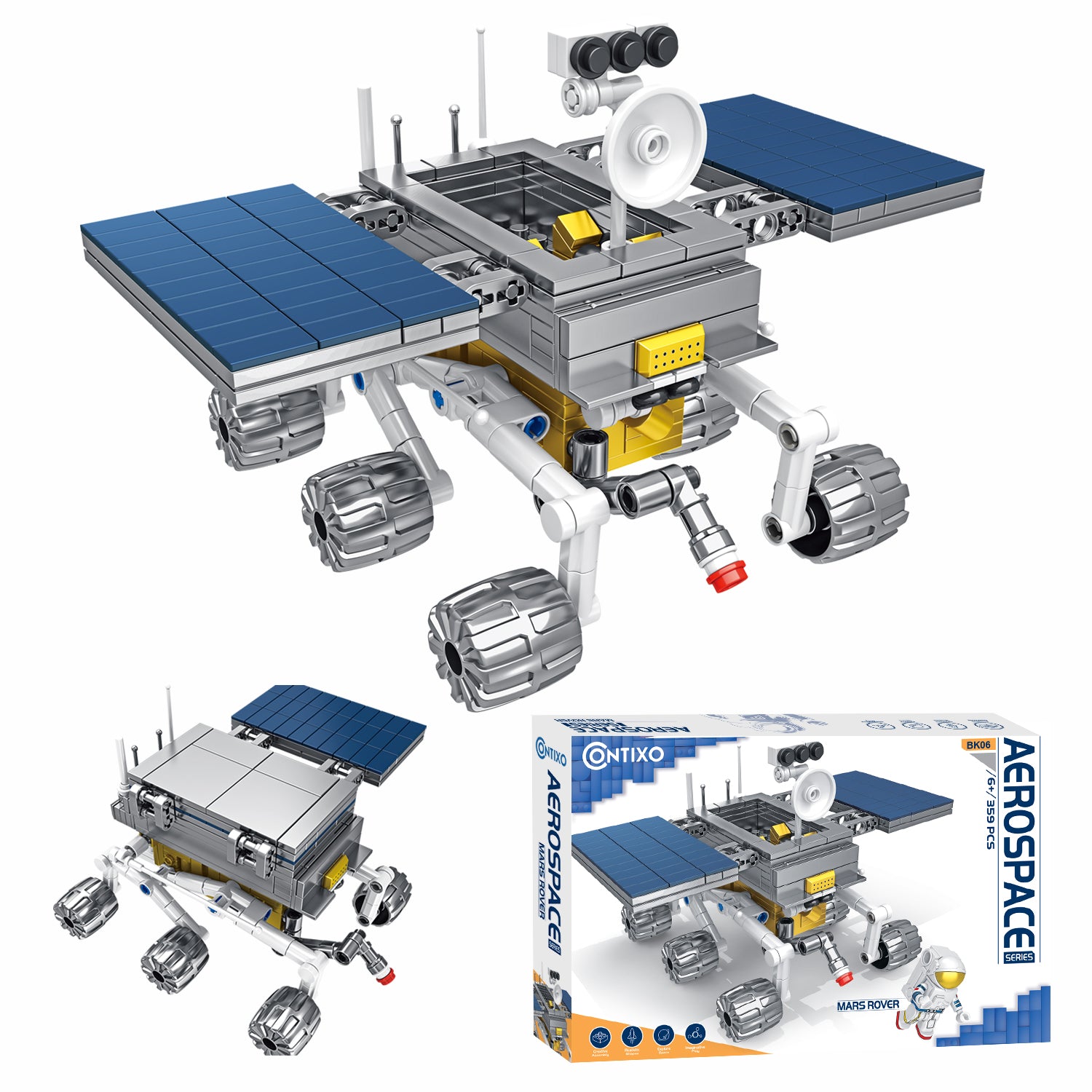 Contixo BK06 Aerospace Mars Rover Building Block Set - 359 Pieces STEM Toy for Kids, Educational Space Exploration Kit for Boys & Girls - Perfect for Birthday Gifts & Classroom Learning Activities