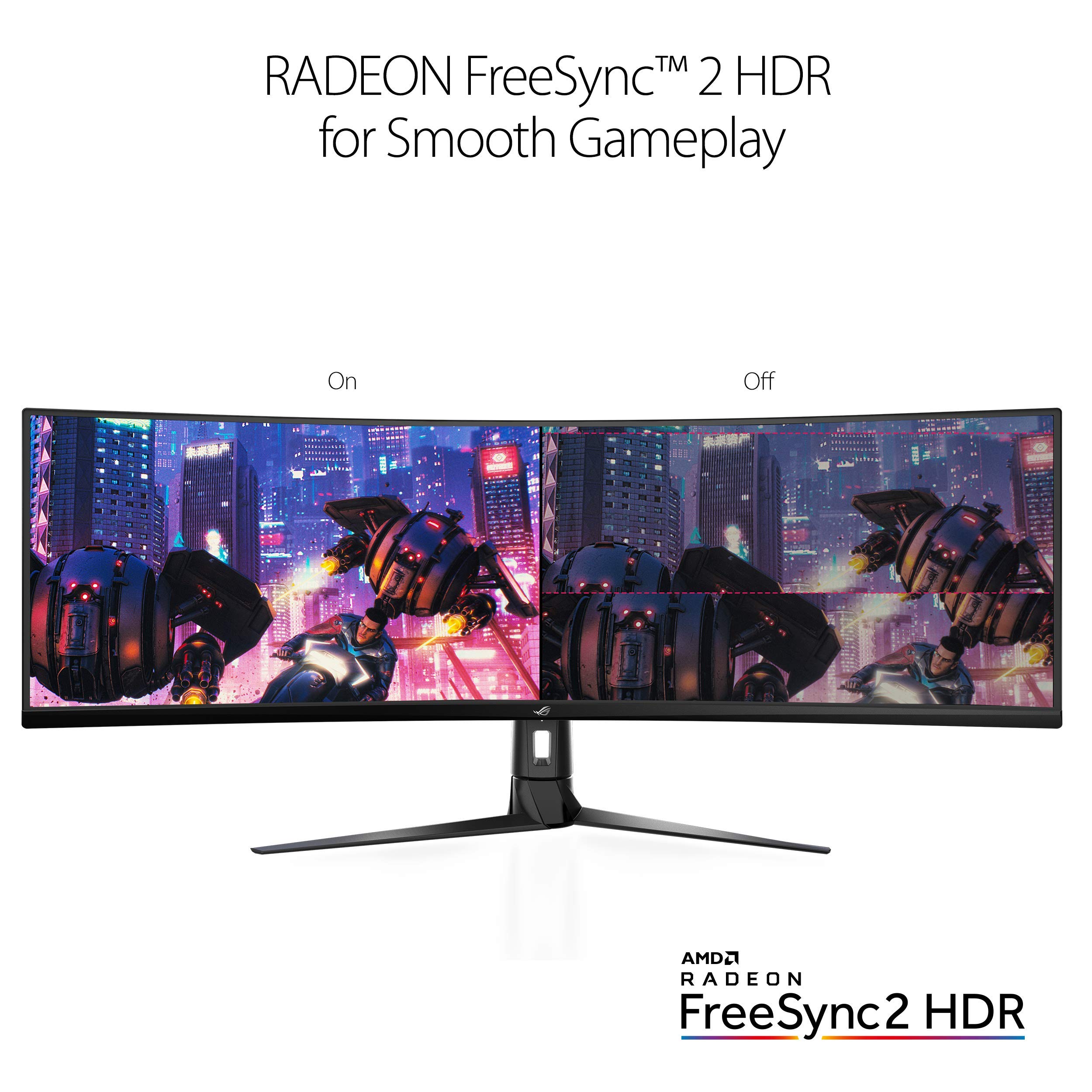 ASUS ROG Strix XG49VQ 49-Inch Curved Gaming Monitor - 144Hz, FreeSync, Dual Full HD, HDR, Eye Care, DisplayPort & HDMI (Black) - Perfect for Immersive Gaming, Productivity & Home Office Setup