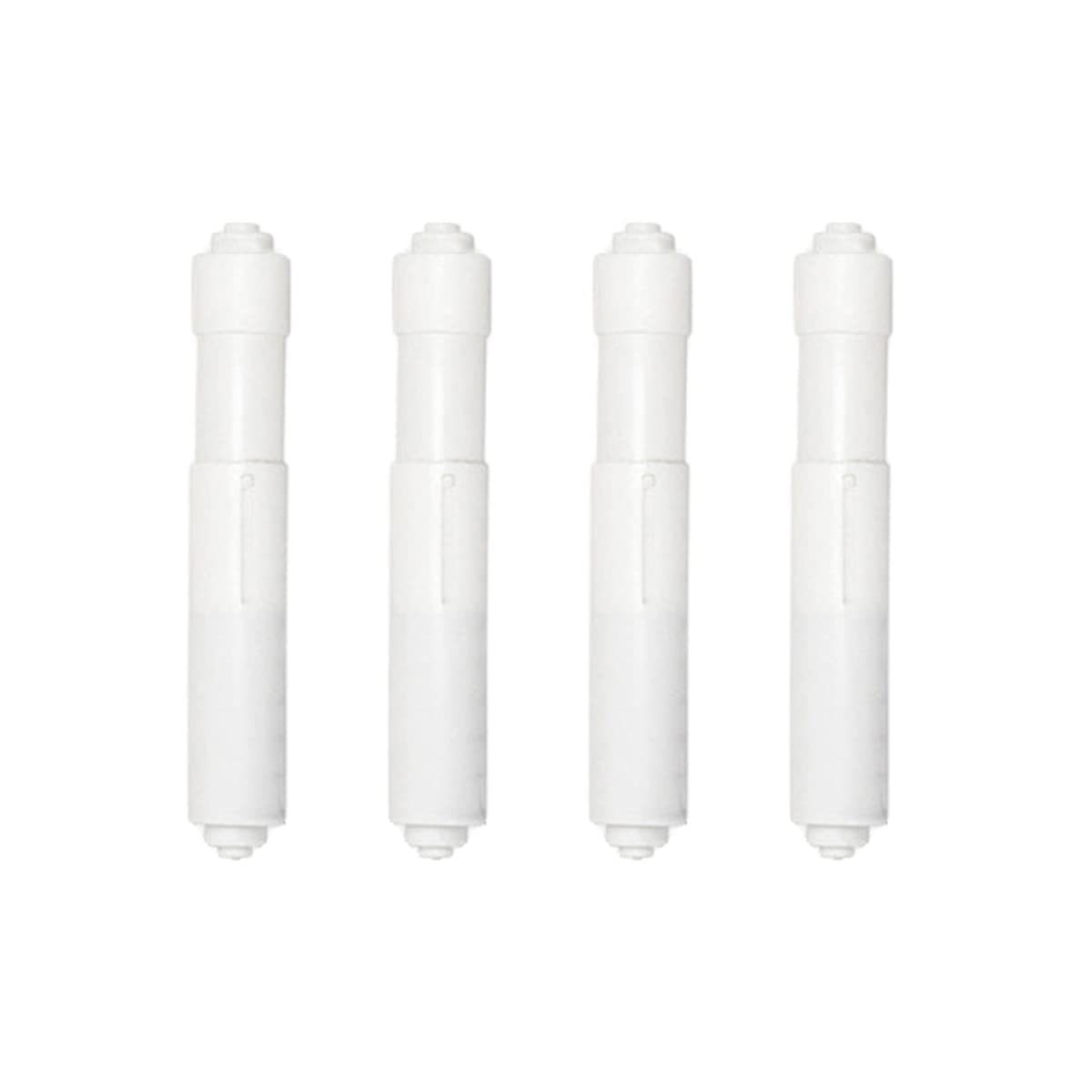 4 Pack Toilet Paper Roller Spring Holder Replacement - White - Durable Bathroom Tissue Dispenser Accessories for Home, RV & Office Use
