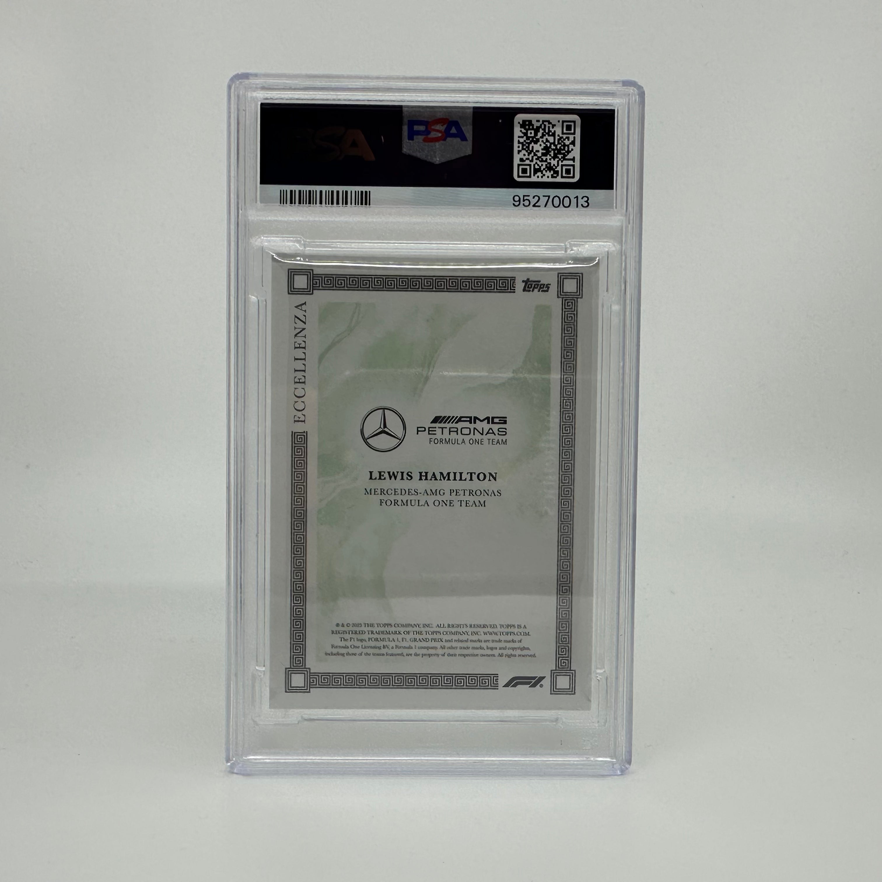 PSA 9 Graded 86/99 Lewis Hamilton Green 2023 Eccellenza Racing Card - Perfect for Collectors, Sports Memorabilia Enthusiasts & F1 Fans Display