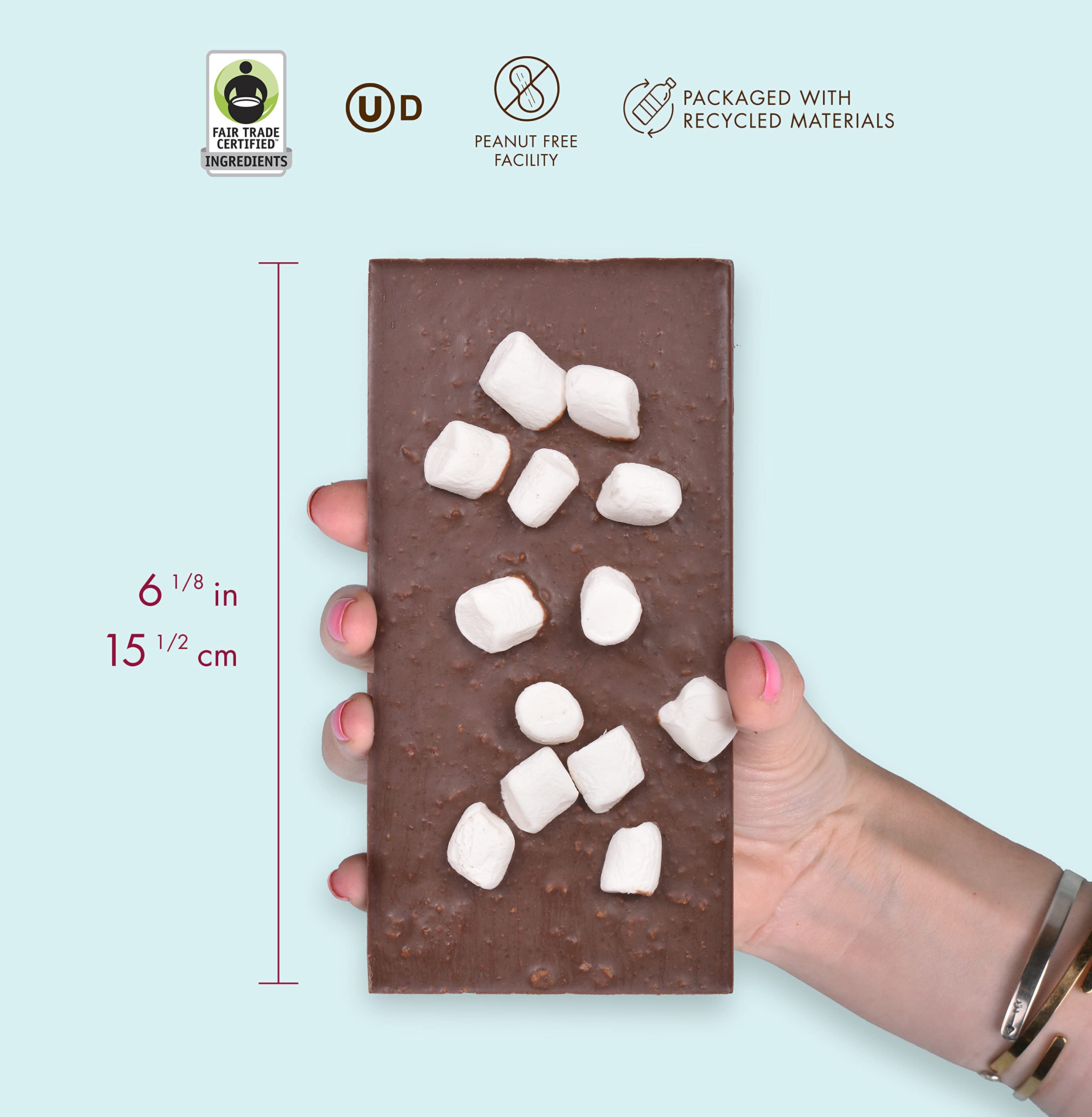 Chuao Chocolatier Oh My S'mores Gourmet Milk Chocolate Bars - 10 Pack | Artisan European Chocolate, No Preservatives | Perfect for Gift Baskets, Christmas, Valentine's Day, Birthday Gifts for Women & Men | Enjoy at Campfires, Parties & Cozy Nights