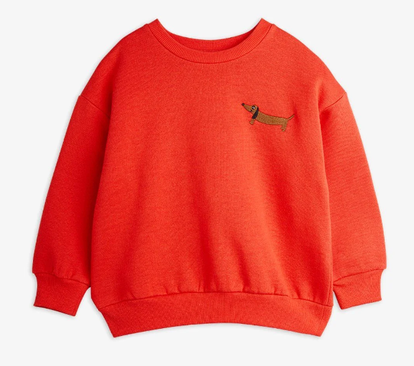MINI RODINI Dog Embroidery Sweatshirt for Small Dogs (9 Months to 7 Years) - Cozy Pet Apparel for Walks, Playtime & Photo Shoots