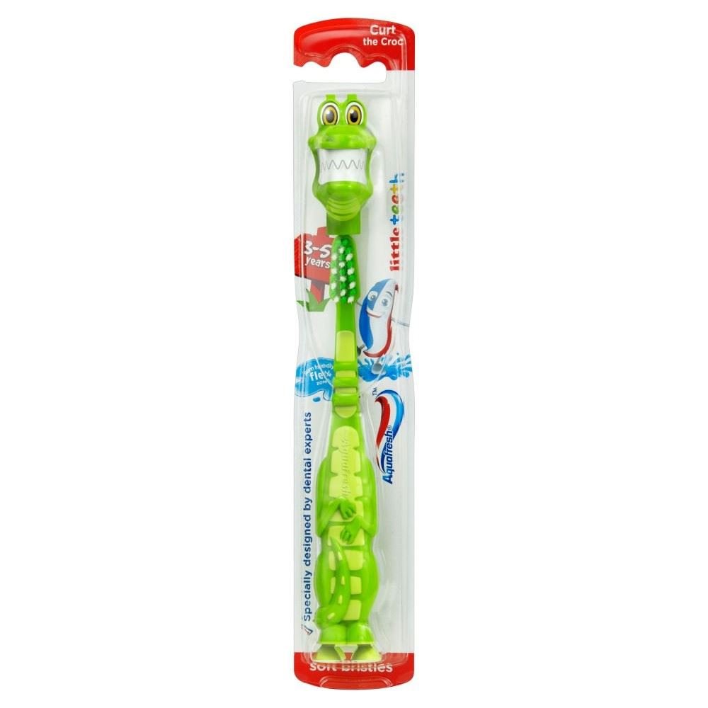 Aquafresh Little Teeth Soft Toothbrush for Kids 4-6 Years - Gentle Bristles, Pack of 2 - Perfect for Toddler Dental Care & First Toothbrush Training