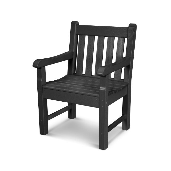 POLYWOOD Rockford Outdoor Garden Arm Chair - Durable All-Weather Resin Wicker Patio Furniture for Deck, Poolside & Backyard Relaxation