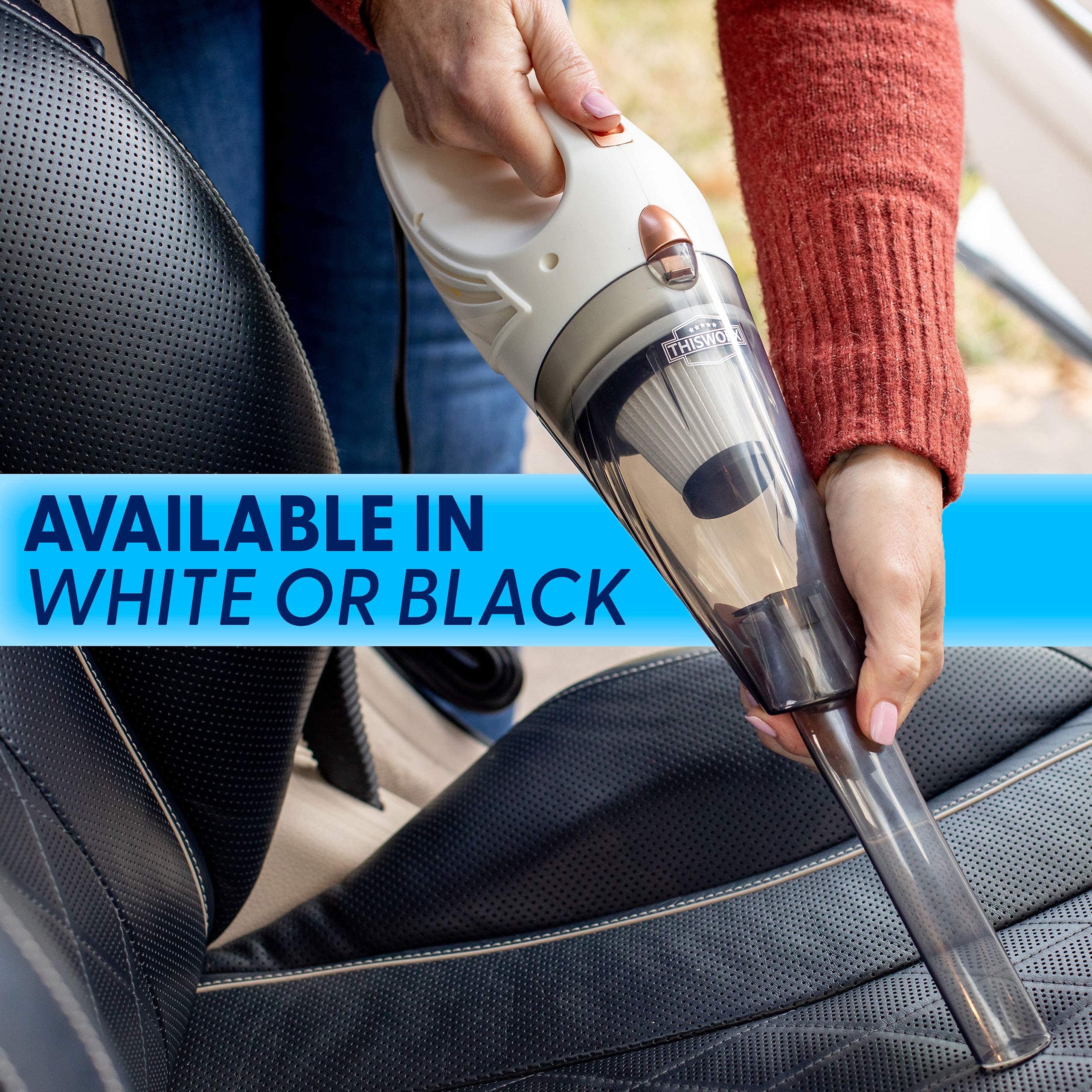ThisWorx Portable Car Vacuum Cleaner with 16ft Cord & Attachments - Ideal for Cars, RVs, Boats & Travel