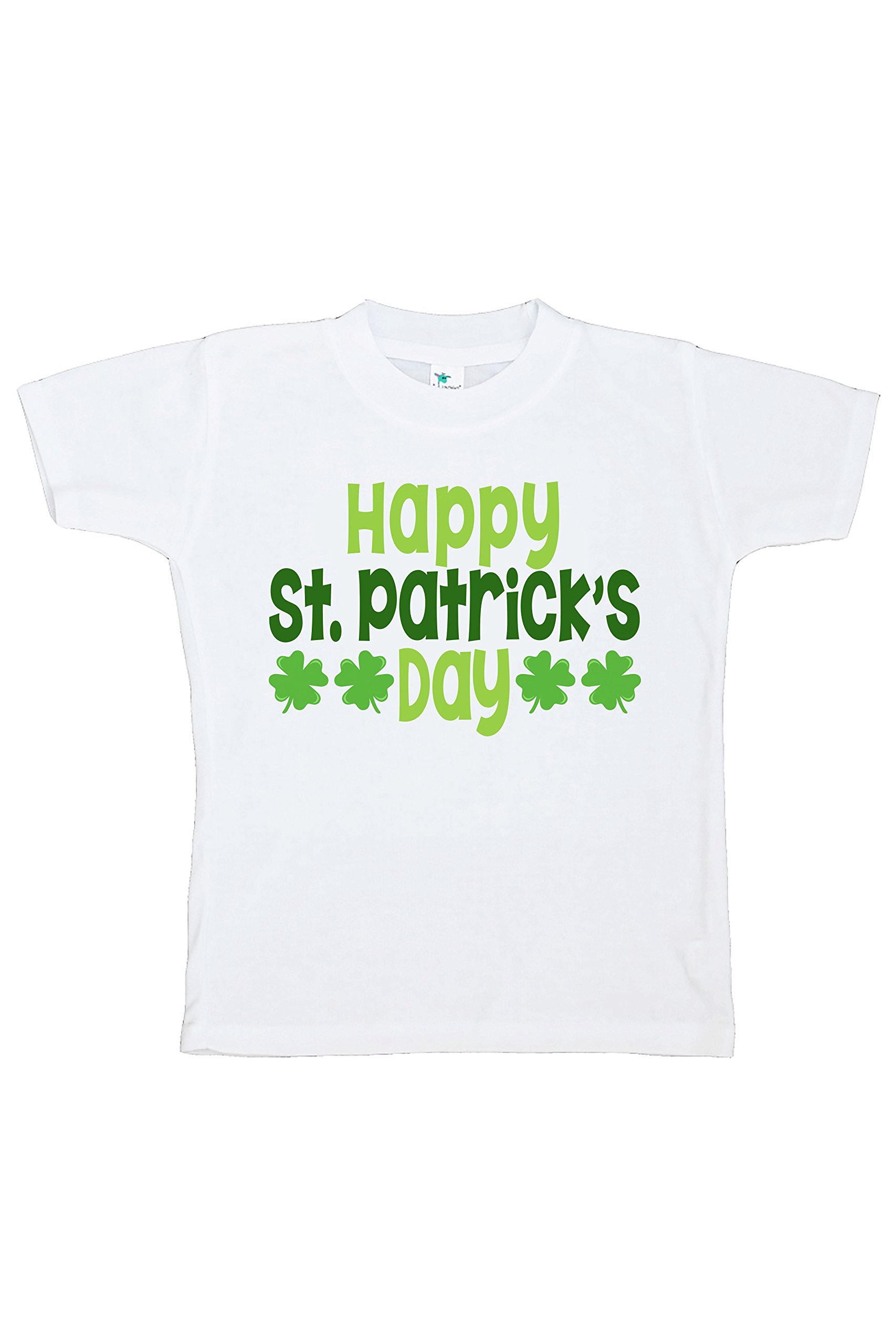 7 ate 9 Apparel Kids Happy St. Patrick's Day T-Shirt | Green Shamrock Graphic Tee for Boys & Girls | Perfect for School, Parties & Irish Celebrations