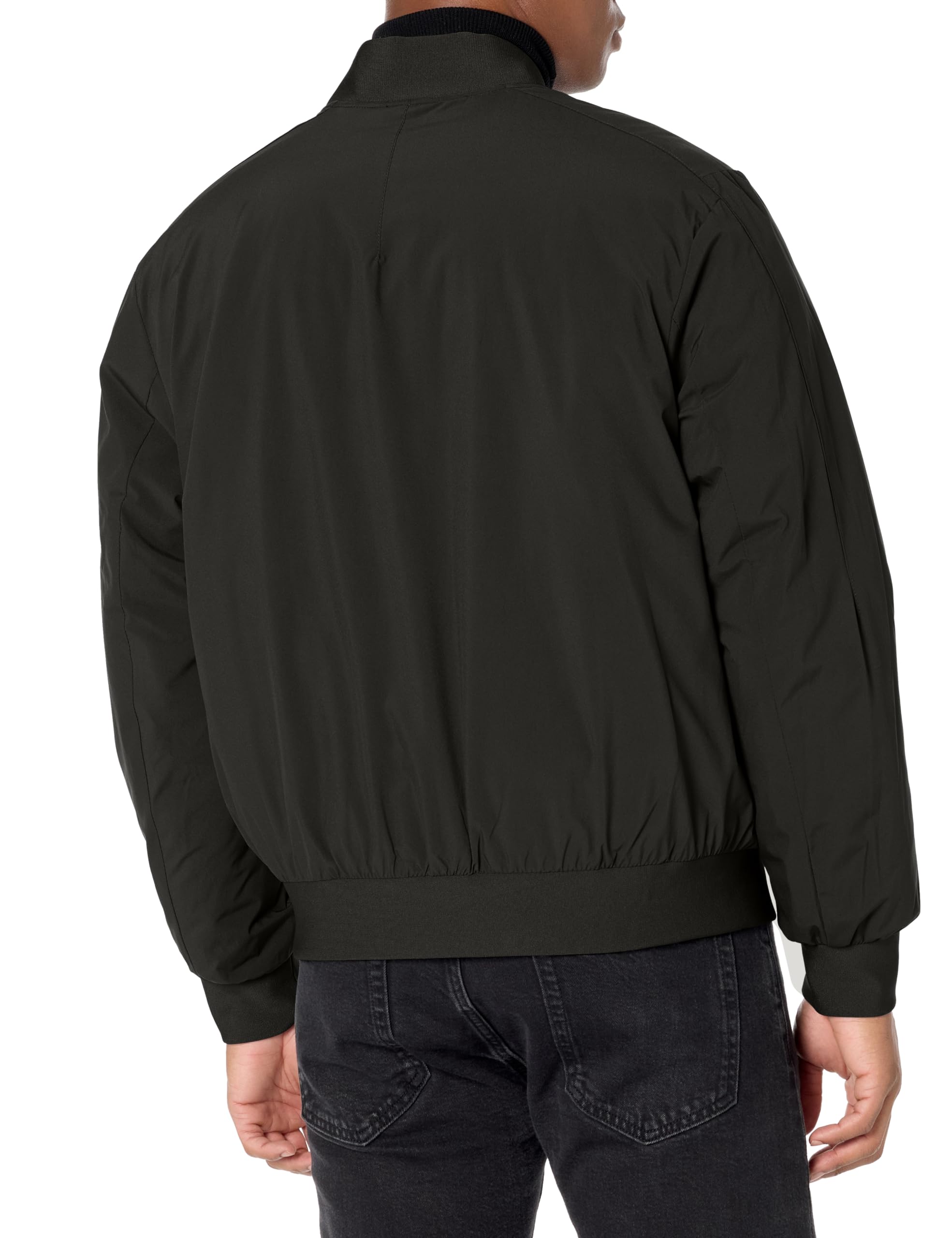 DKNY Men's Clean Zip Front Bomber Jacket - Lightweight Casual Outerwear for Fall & Spring | Perfect for Streetwear, Travel & Everyday Wear