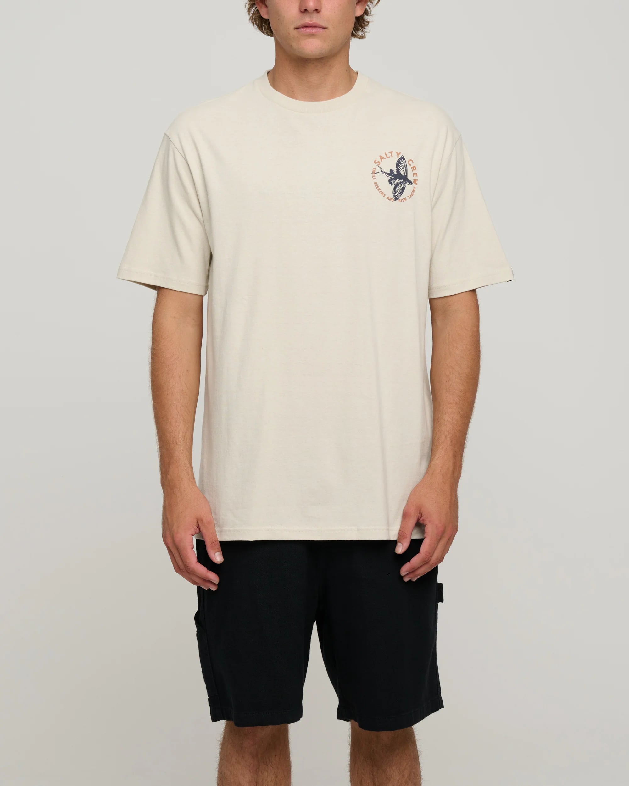 Salty Crew Fly By Standard Tee - Men's Comfortable Cotton T-Shirt for Surfing, Beach & Casual Wear | Perfect for Outdoor Activities & Everyday Style