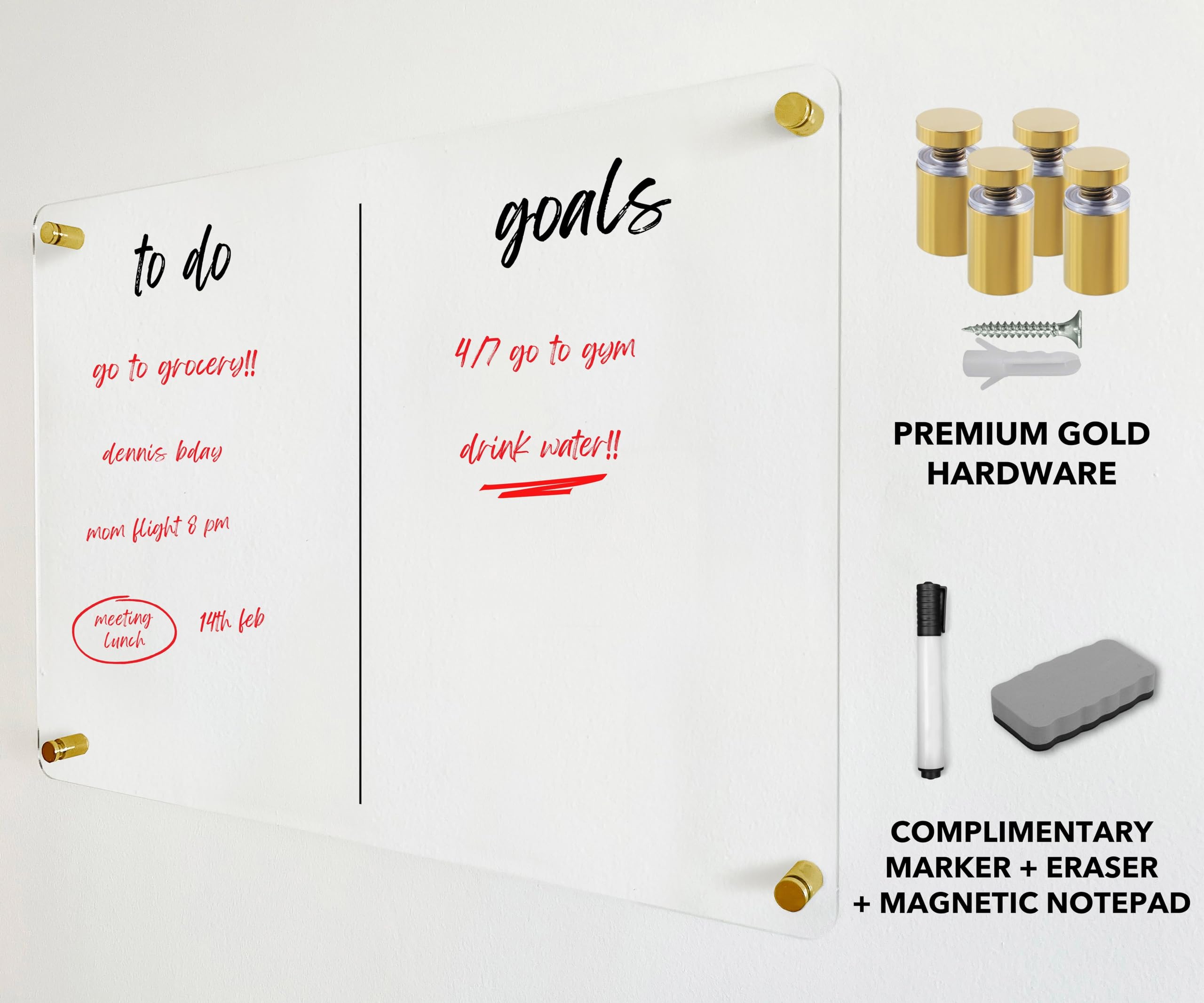 2025 Personalized Acrylic Wall Calendar & To Do List Planner - Large 40x28