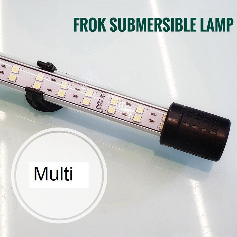 FROK Submersible LED Light with 5 Color Modes & Remote Control - Adjustable Length 40-180cm for Aquariums, Pools, and Outdoor Water Features