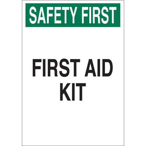 Brady 85323 First Aid Sign - Pack of 15 | OSHA Compliant Safety Signs for Workplace, Hospitals & Emergency Preparedness