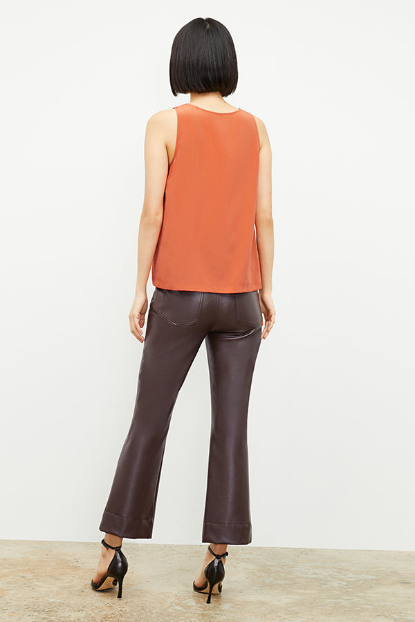 Archie Vegan Leather Pants in Brown | Stylish & Comfortable Vegan Leather Trousers for Women | Perfect for Casual Wear, Office & Night Out