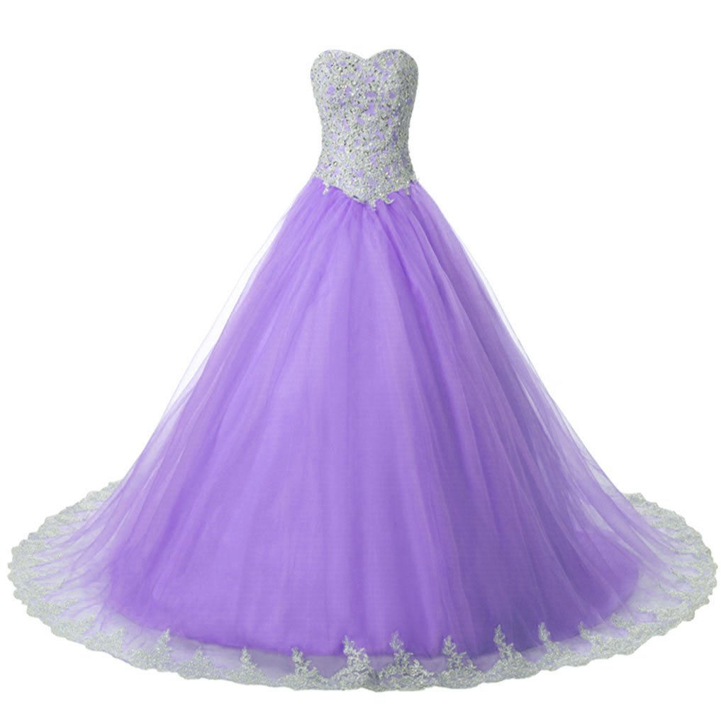 Elegant Women's Lace Tulle Formal Evening Dress for Quinceanera, Prom, Homecoming & Special Occasions | Long Sleeve Ball Gown with Floral Embroidery | Perfect for Weddings, Parties & Formal Events