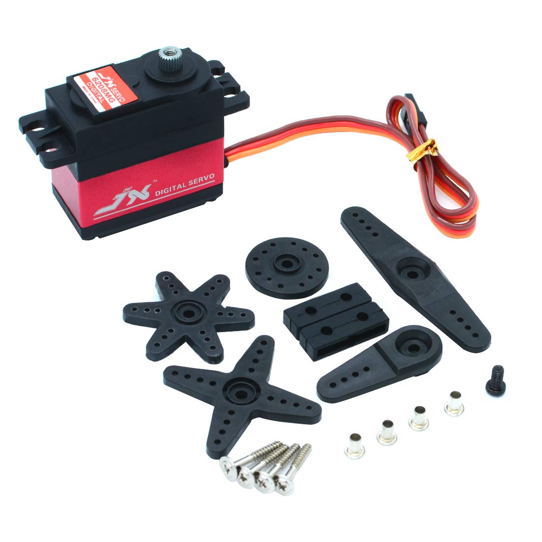 PDI-6208MG 8KG High Torque Metal Gear Digital Servo - High Speed RC Servo for Drone, RC Car, Boat, Robot & Drift Racing | Perfect for Competitive RC Sports & DIY Robotics Projects
