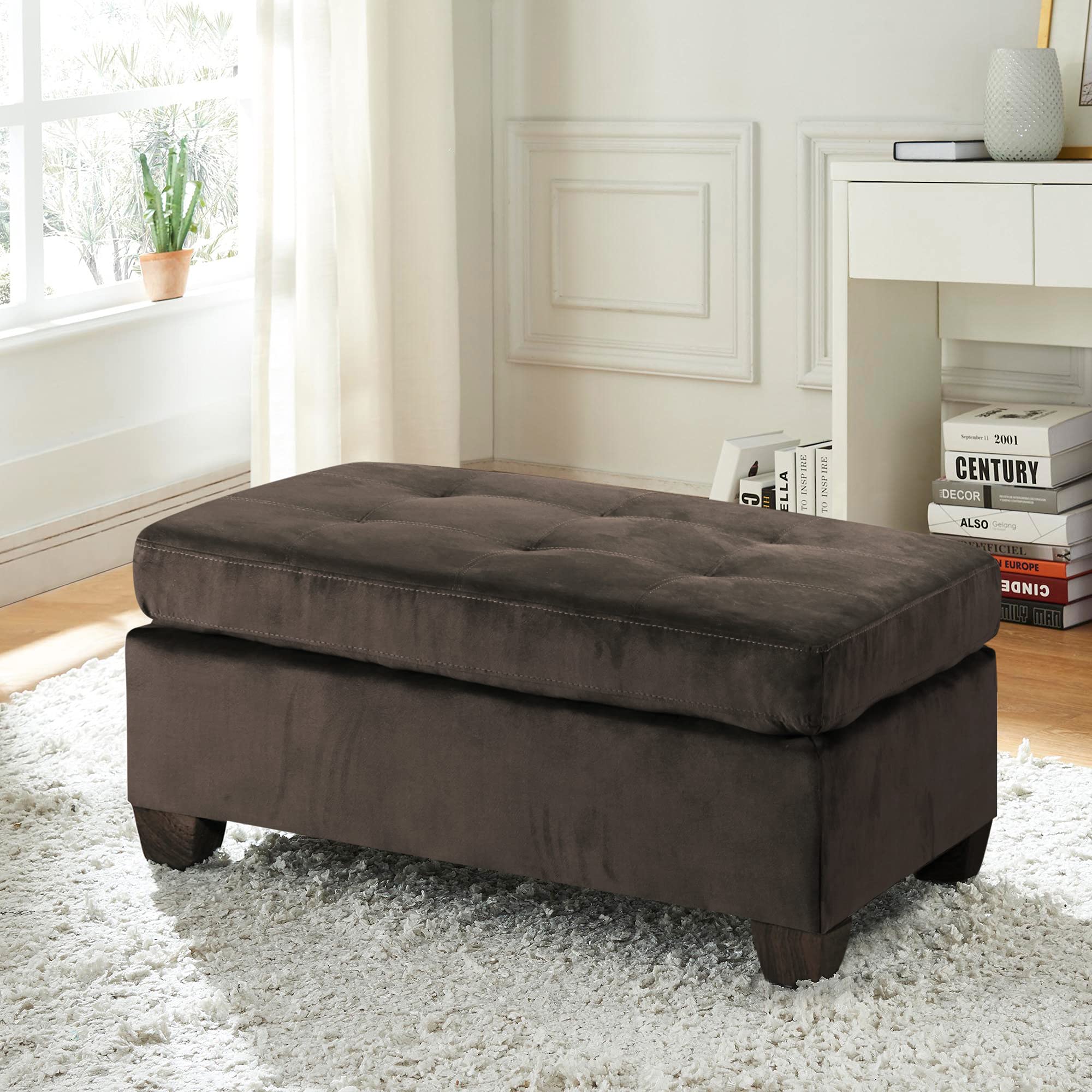Lexicon Lewis Velvet Accent Ottoman, 37.5
