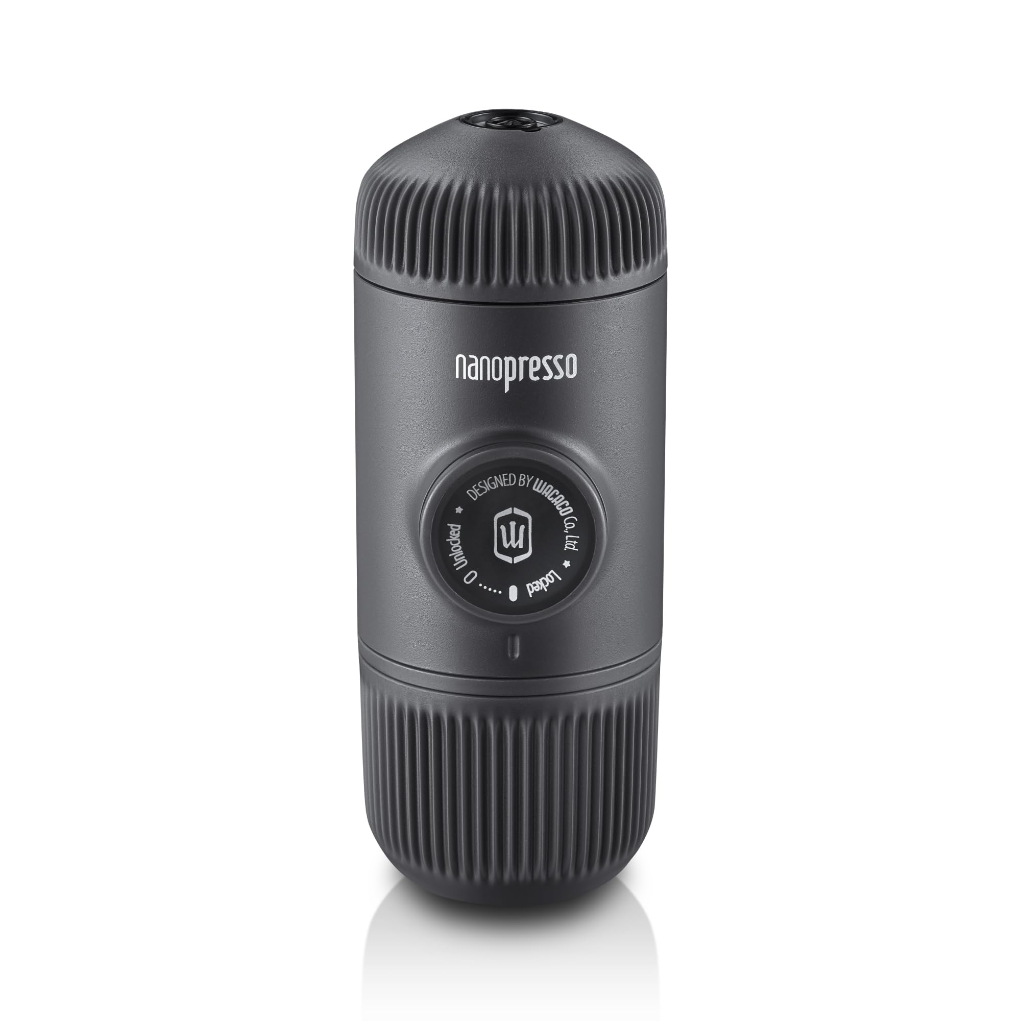 WACACO Nanopresso Portable Espresso Maker - 18 Bar Pressure Hand Pump Manual Coffee Machine for Travel, Camping & Office - Compact & Lightweight Upgrade of Minipresso - Perfect for Home, Outdoor Adventures & Gifts