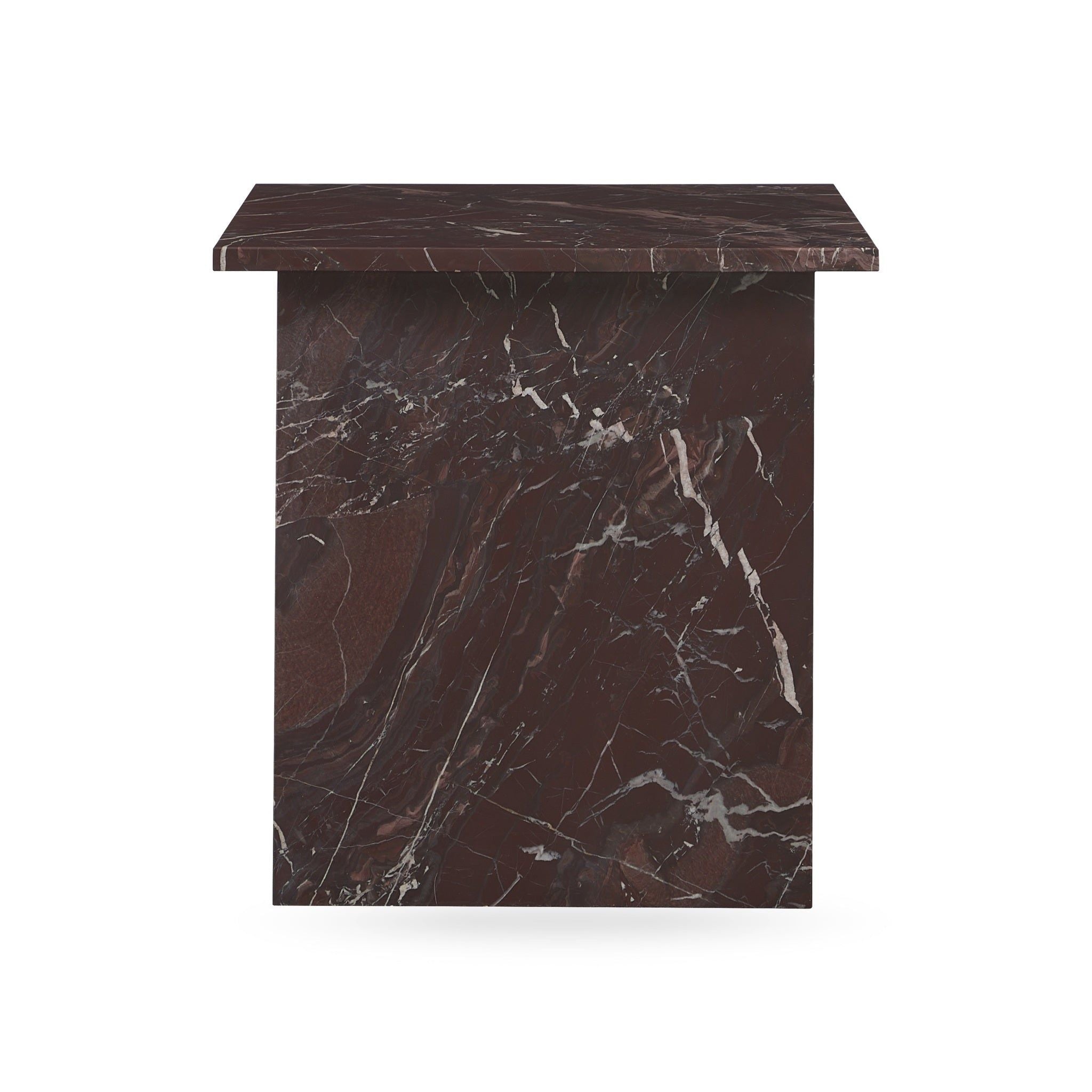 Bexly Modern Marble Square End Table - Stylish Living Room Side Table for Sofa, Bedroom & Office - Perfect for Coffee, Books & Decor
