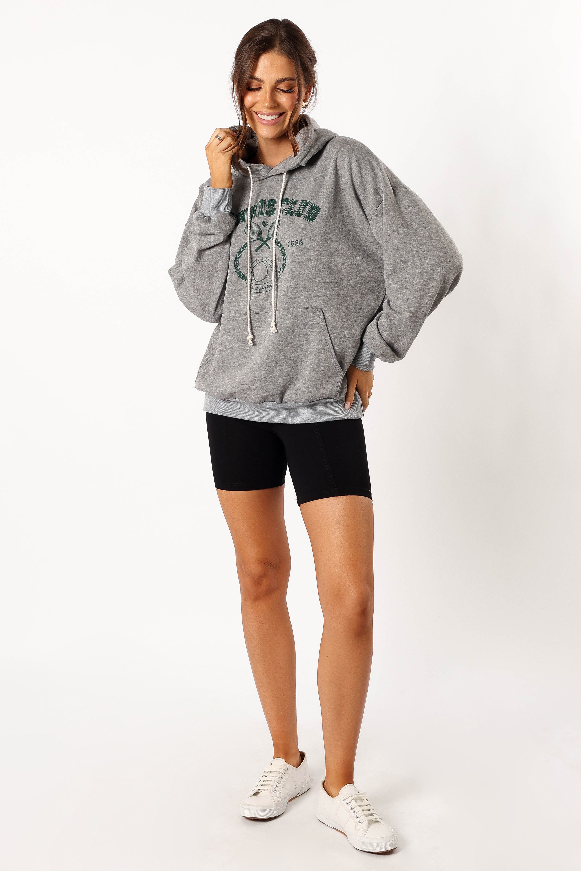 Hailey Tennis Sweatshirt for Women - Soft Gray Pullover Hoodie for Casual Wear & Sports | Perfect for Tennis, Gym & Everyday Comfort