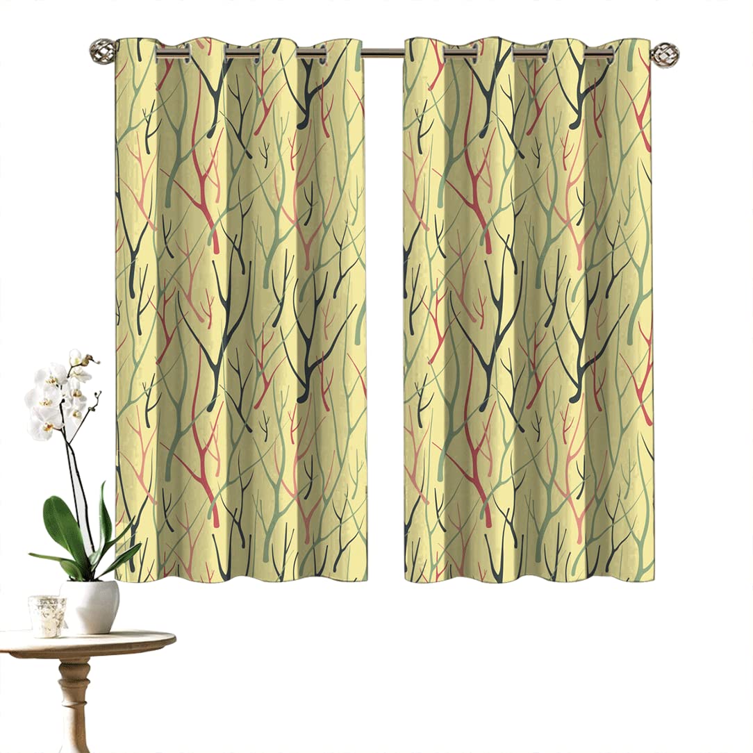Blackout Curtains for Bedroom & Living Room - Thermal Insulated Room Darkening Grommet Curtains 72x45 inches - Perfect for Light Sleepers, Shift Workers & Home Theater Setup