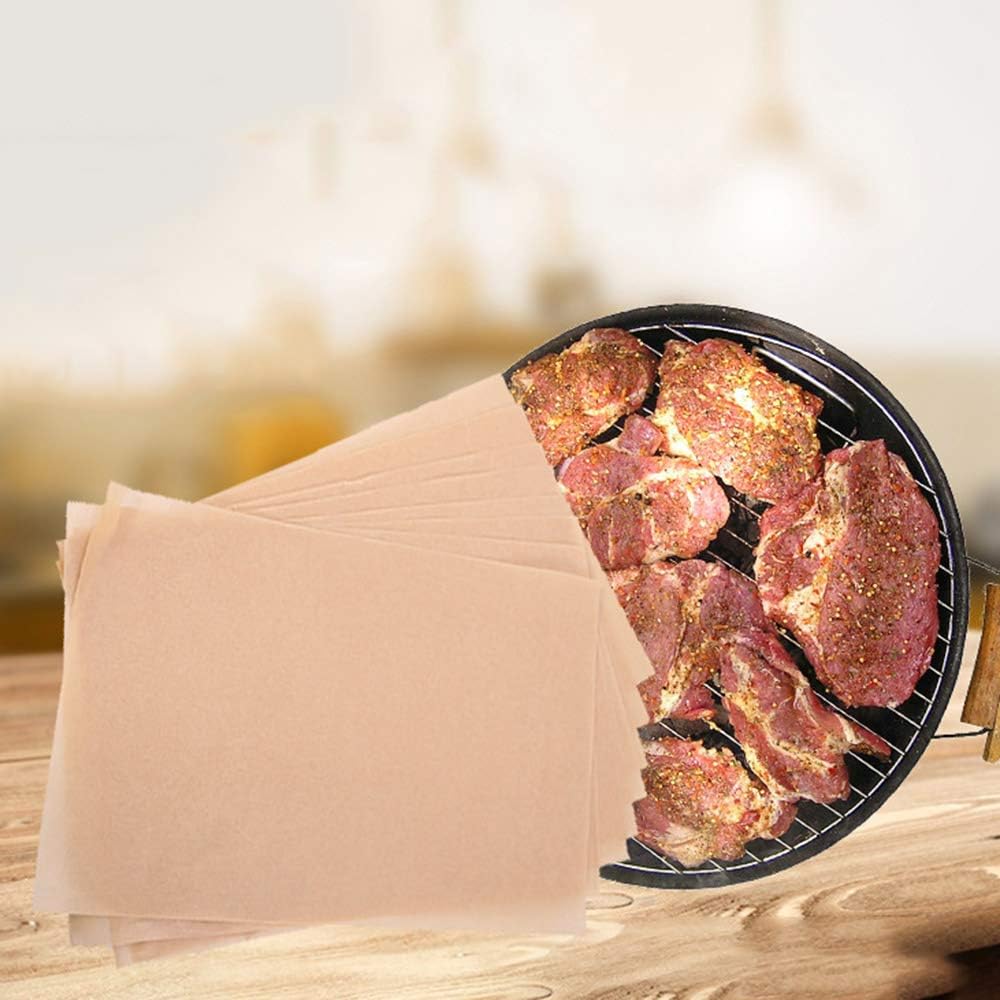 **FUNZON Grease-Resistant Wax Paper Sheets – Brown Food Basket Liners for Chips, Fried Chicken, Sandwiches | Oil-Resistant Wrapping Paper for Parties, Picnics & Takeout (Not for Baking/Oven/Air Fryer Use)**