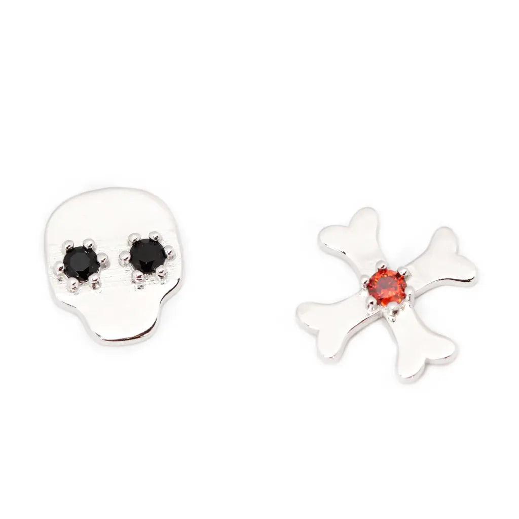 Gothic Necromancer Skull Earrings for Women - Dark Fantasy Jewelry for Halloween, Cosplay, and Witchy Aesthetic